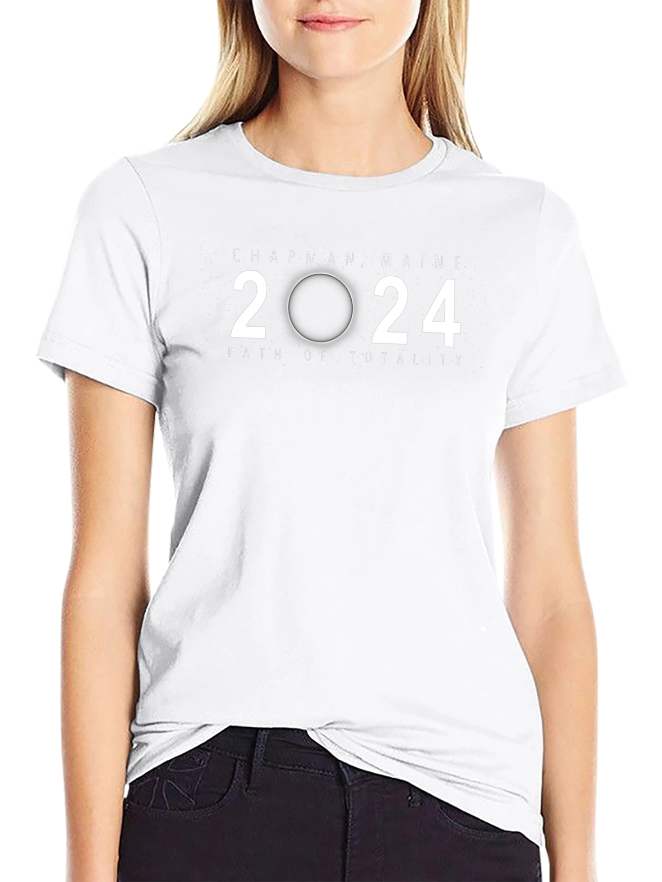 Chapman Maine 2024 Path of Totality T-Shirt