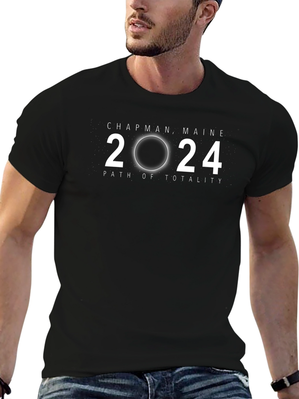 Chapman Maine 2024 Path of Totality T-Shirt