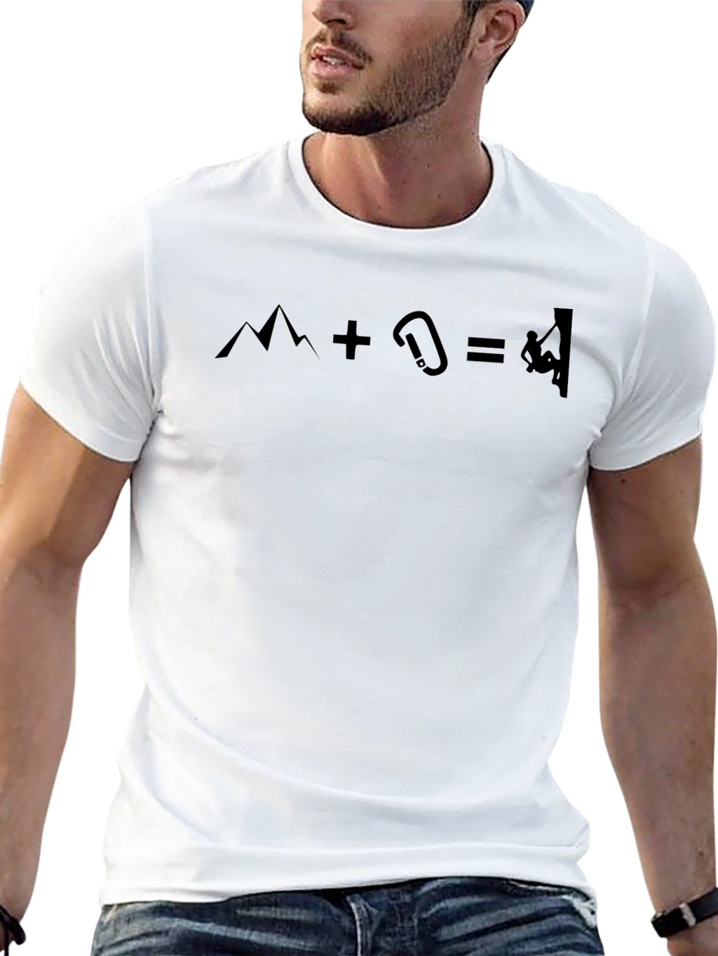 Mountain Climbing Equation Graphic Tee - Black