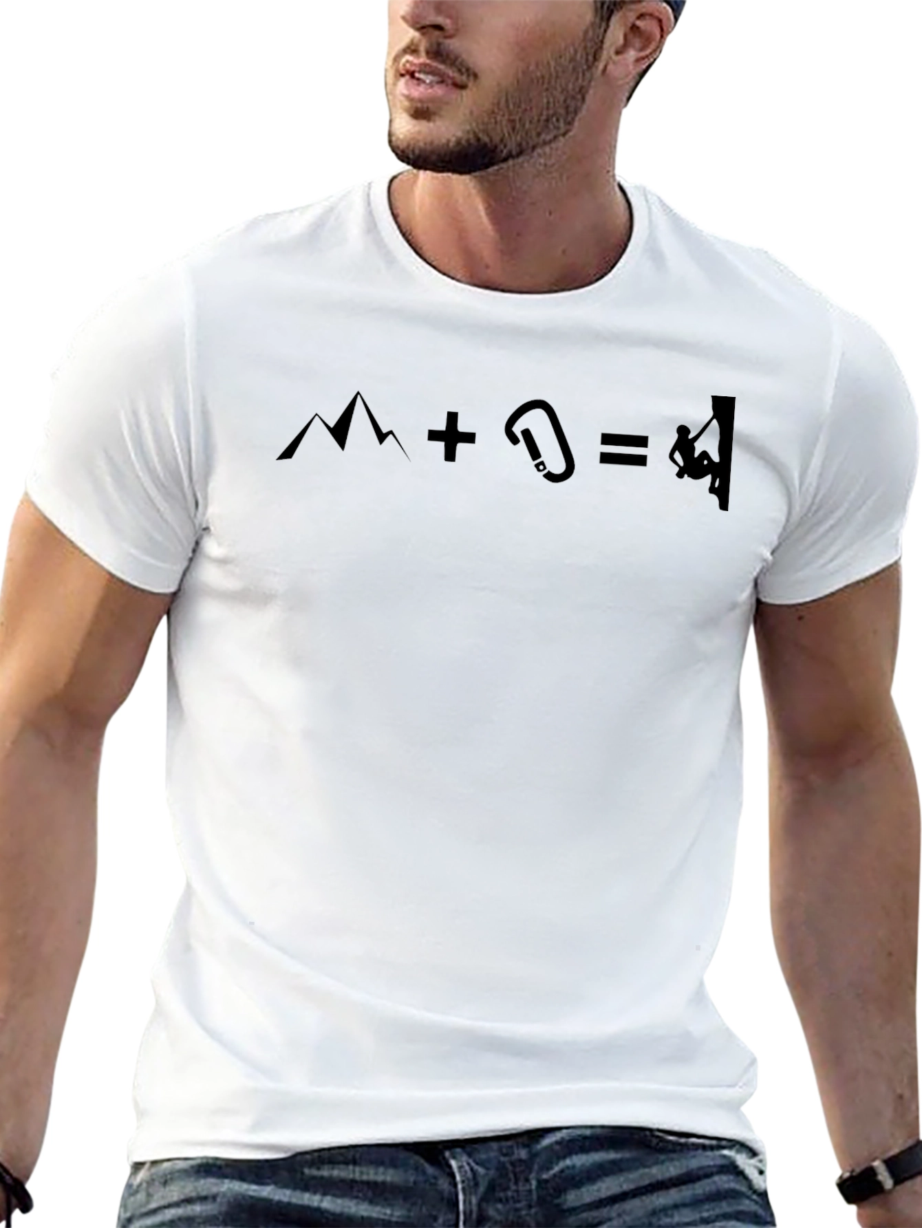 Mountain Climbing Equation Graphic Tee - Black