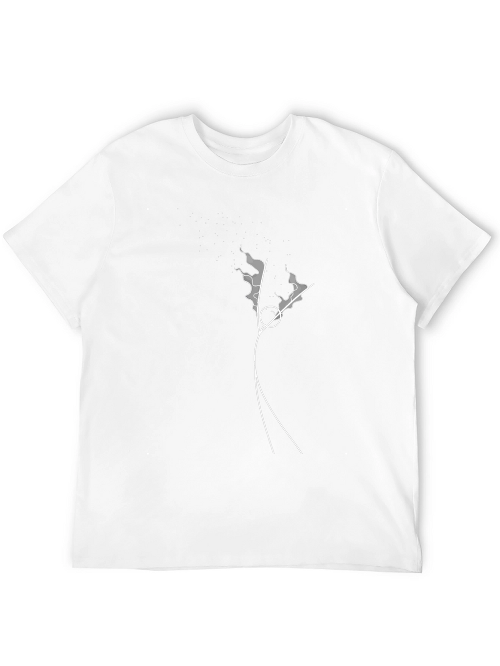 Abstract Line Art Black T-Shirt