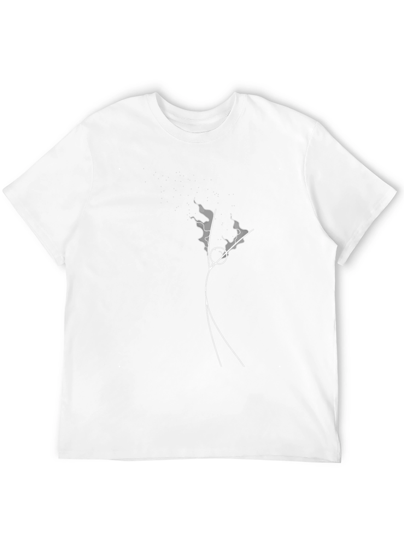 Abstract Line Art Black T-Shirt