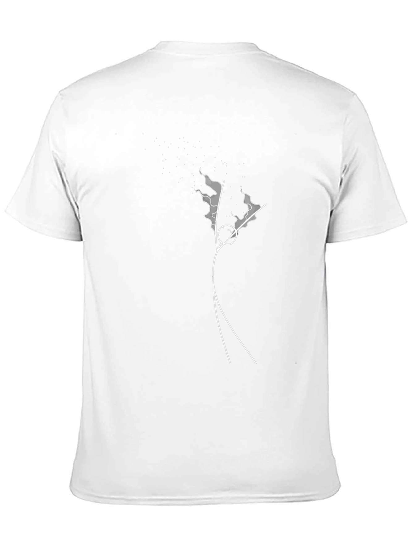 Abstract Line Art Black T-Shirt