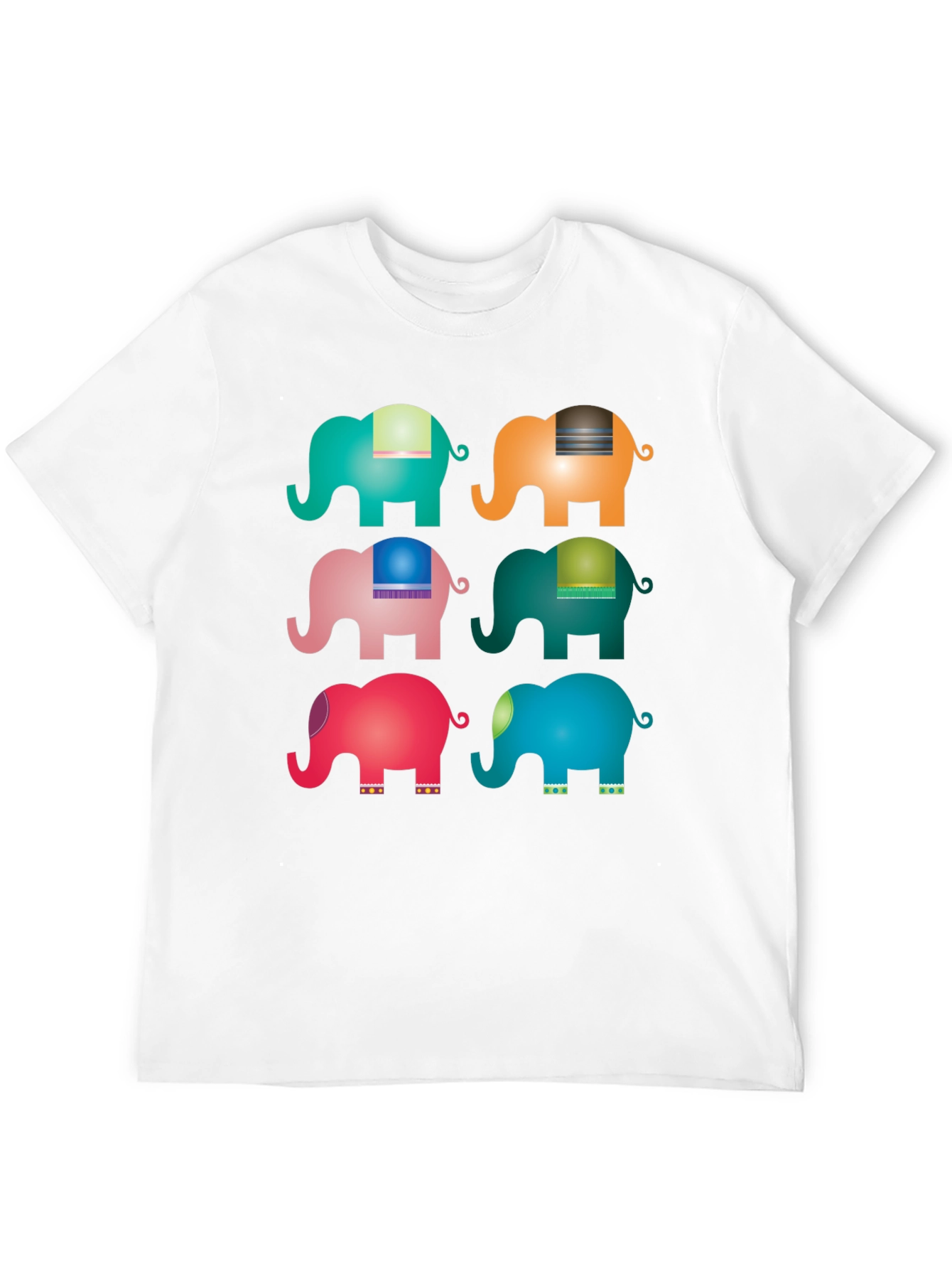 Elephant Pop Art Black T-Shirt
