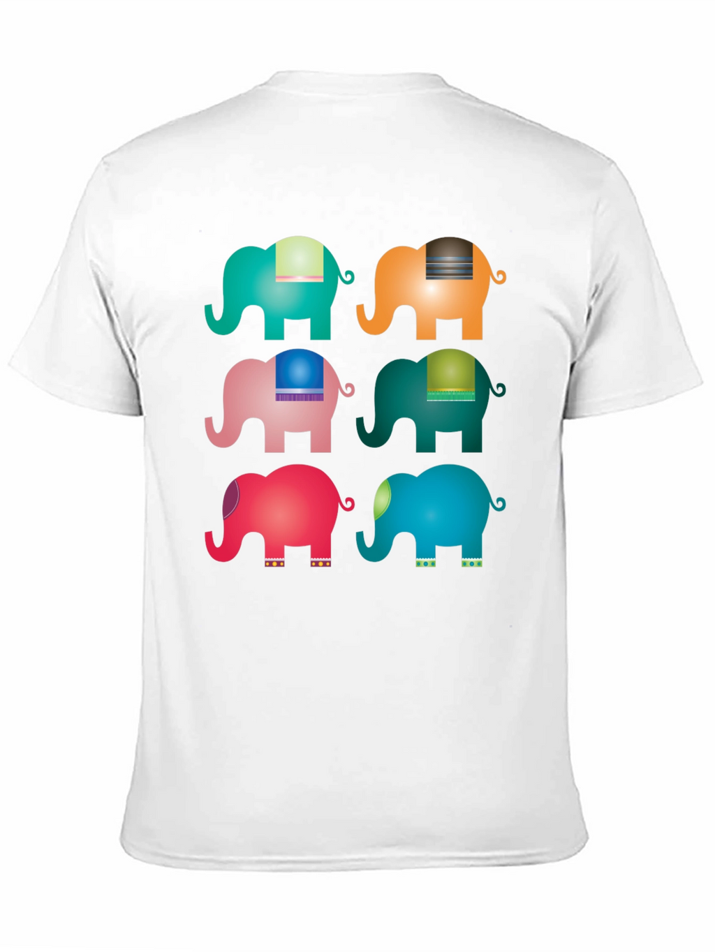 Elephant Pop Art Black T-Shirt