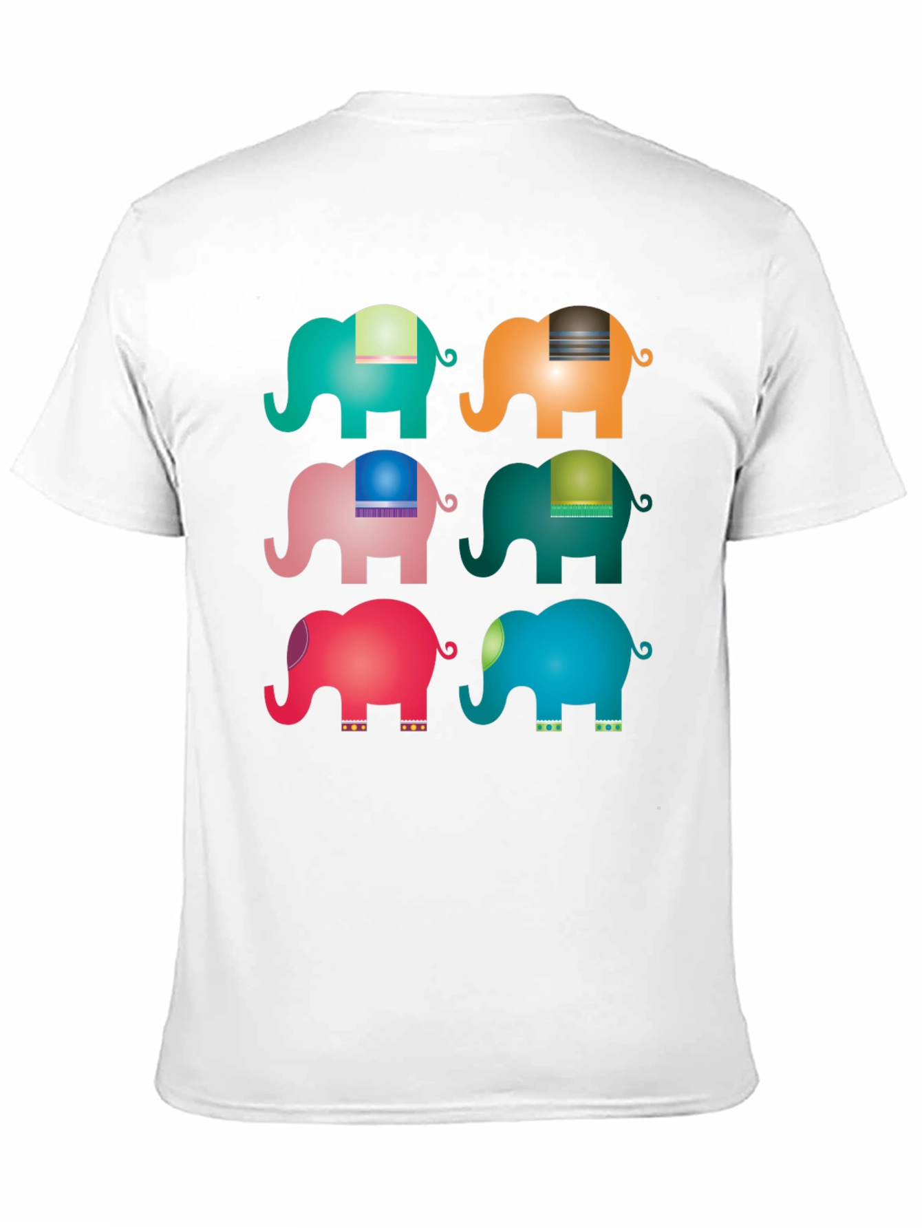 Elephant Pop Art Black T-Shirt