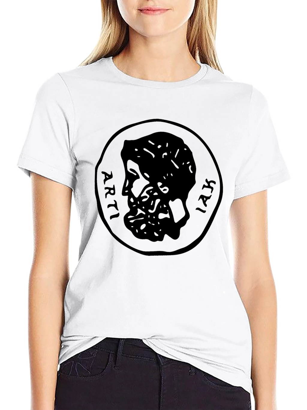 Ancient Coin Graphic Tee - Black