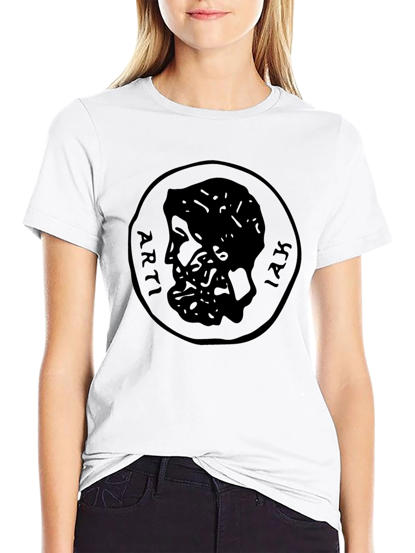 Ancient Coin Graphic Tee - Black