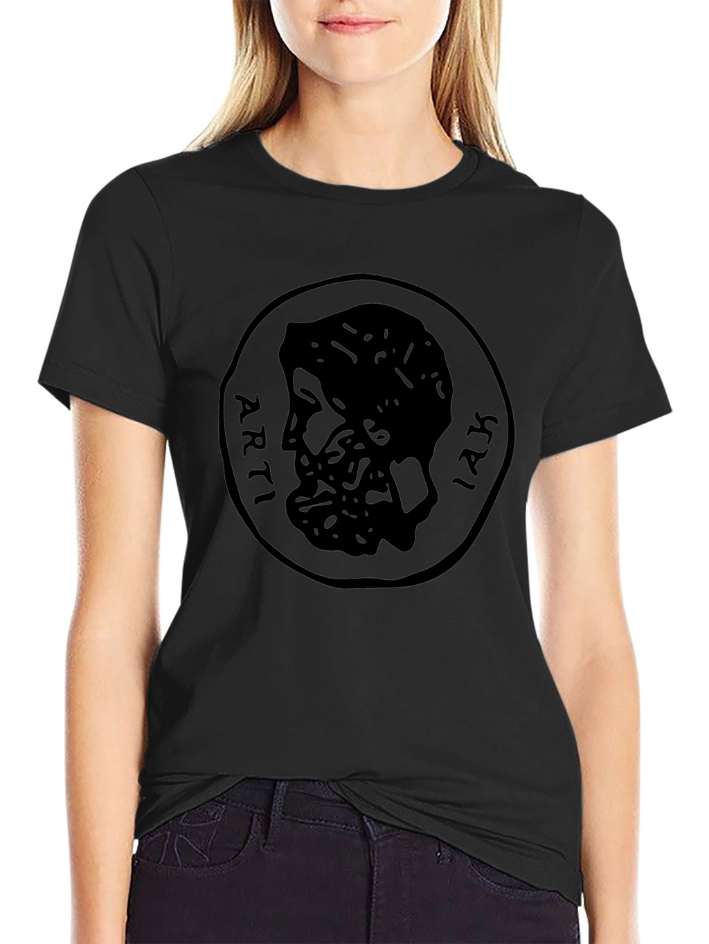 Ancient Coin Graphic Tee - Black