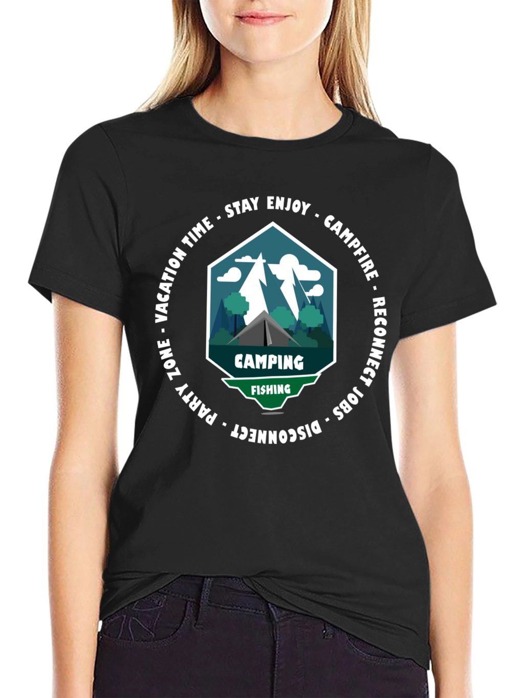 Camping & Fishing T-Shirt: Disconnect to Reconnect