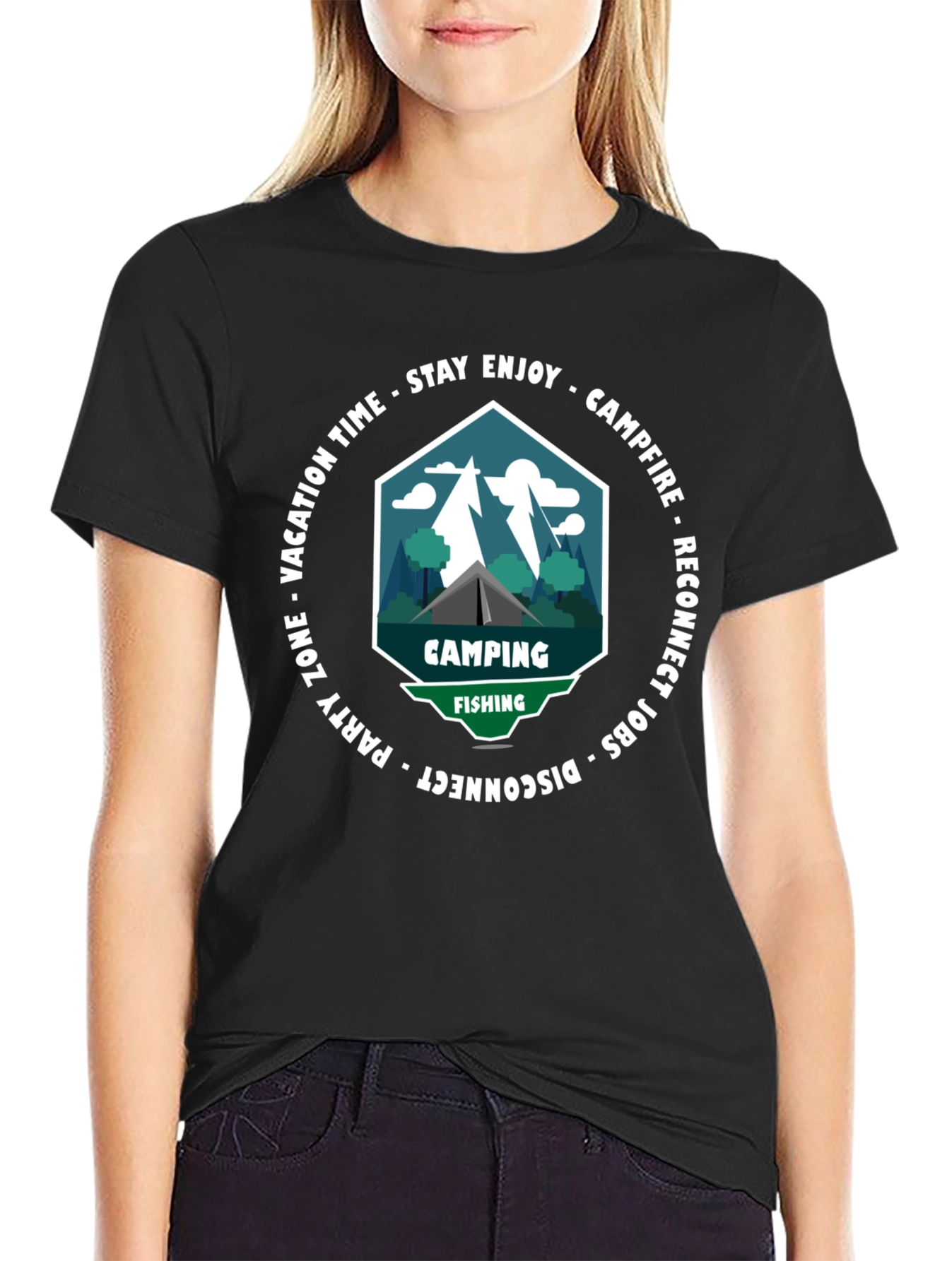 Camping & Fishing T-Shirt: Disconnect to Reconnect