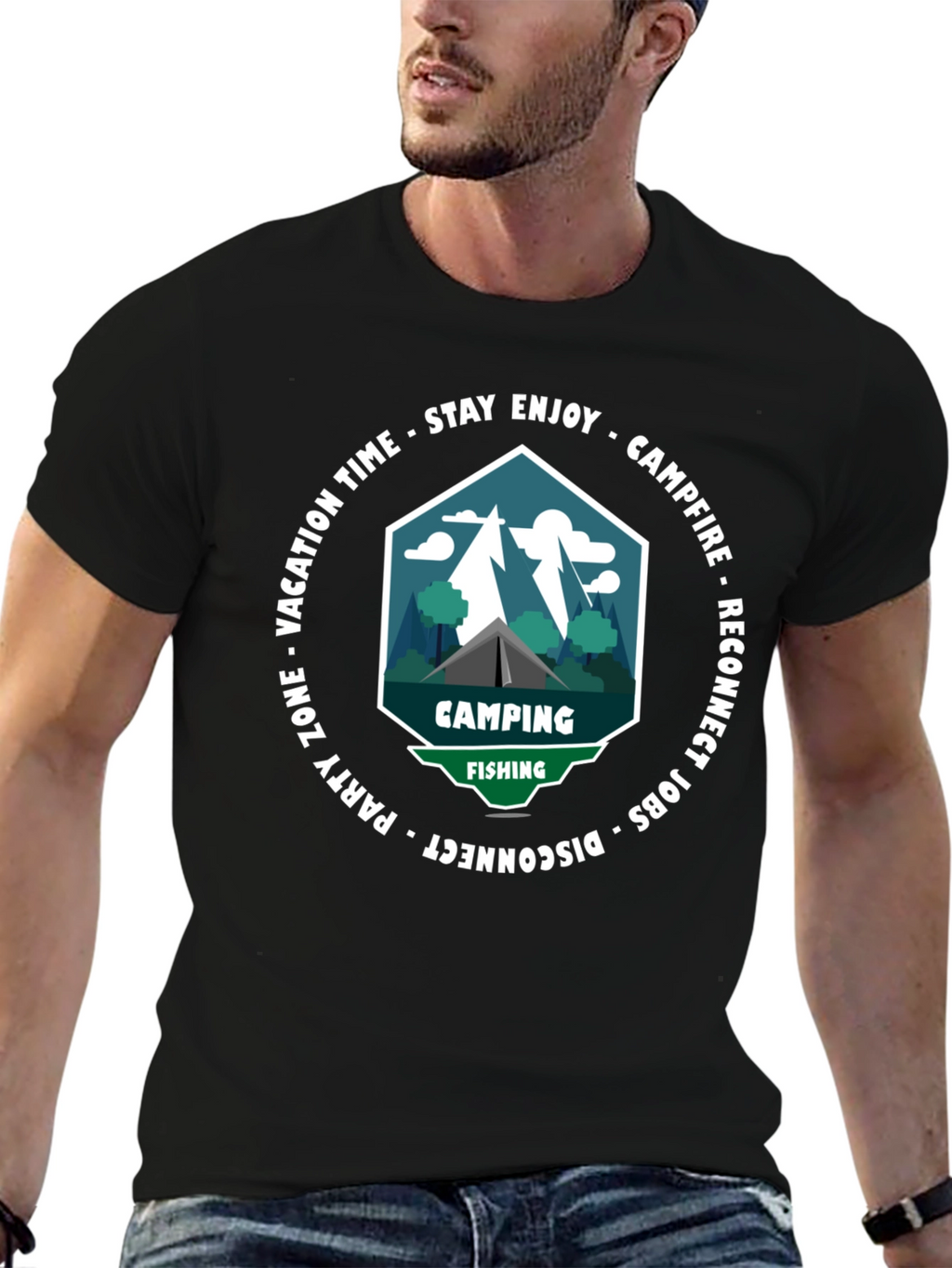 Camping & Fishing T-Shirt: Disconnect to Reconnect