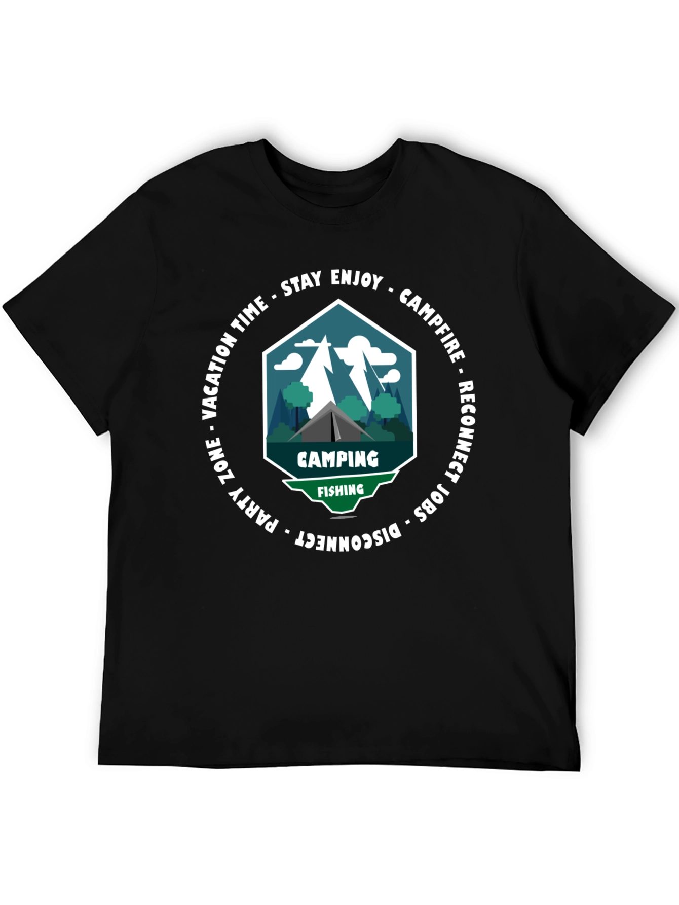 Camping & Fishing T-Shirt: Disconnect to Reconnect