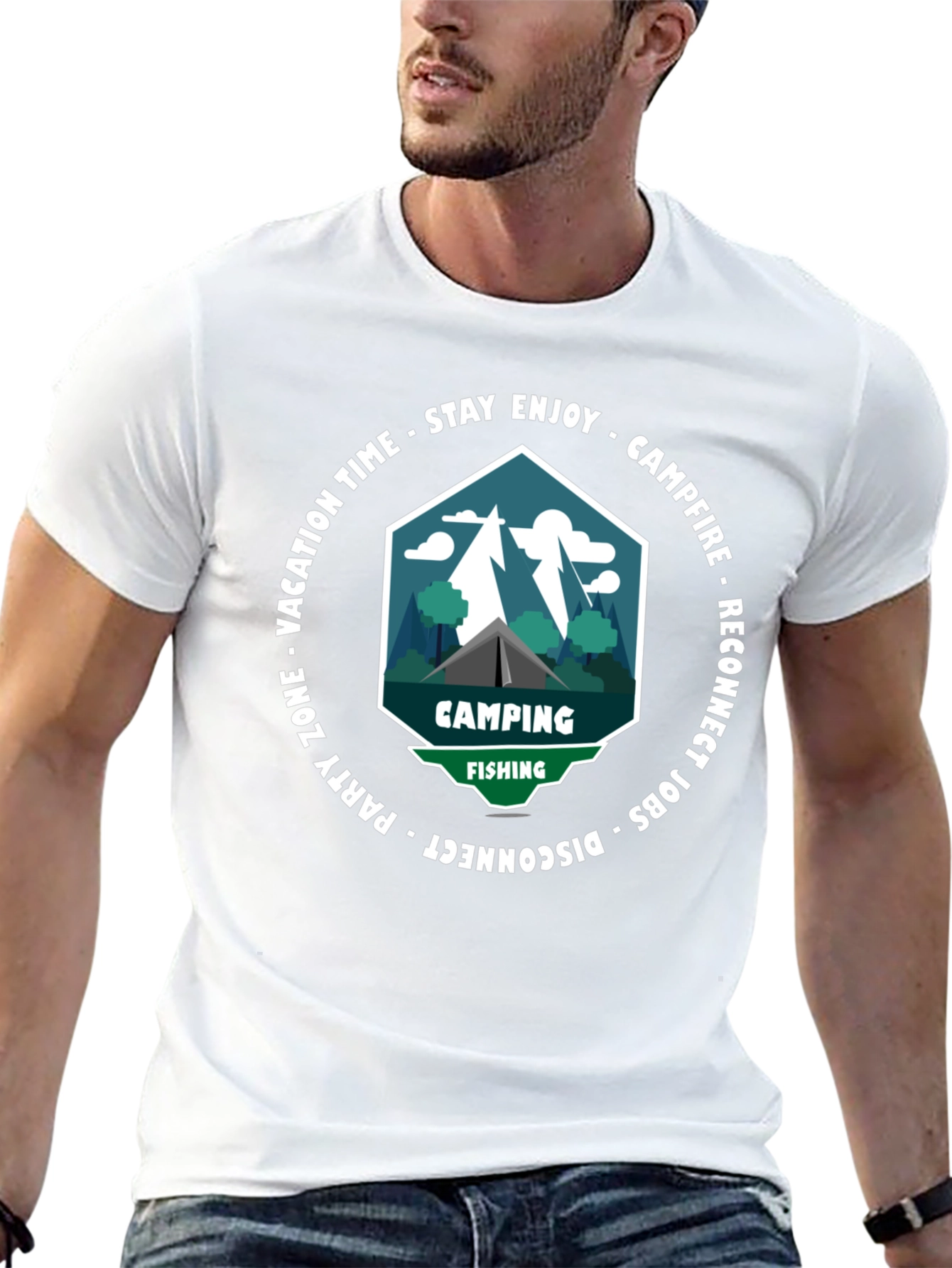 Camping & Fishing T-Shirt: Disconnect to Reconnect