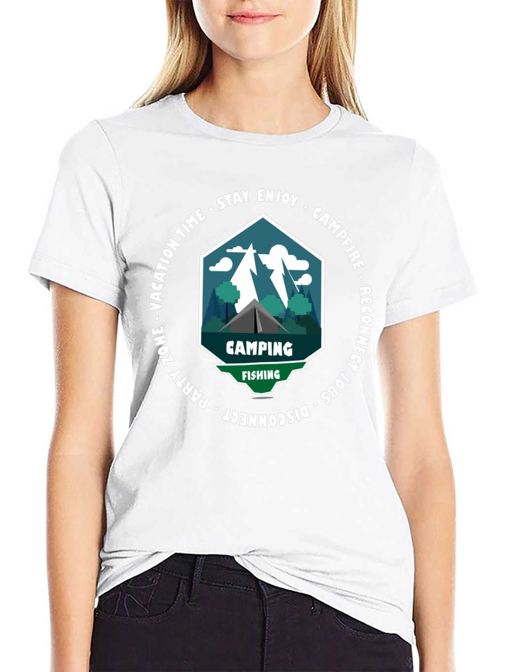 Camping & Fishing T-Shirt: Disconnect to Reconnect
