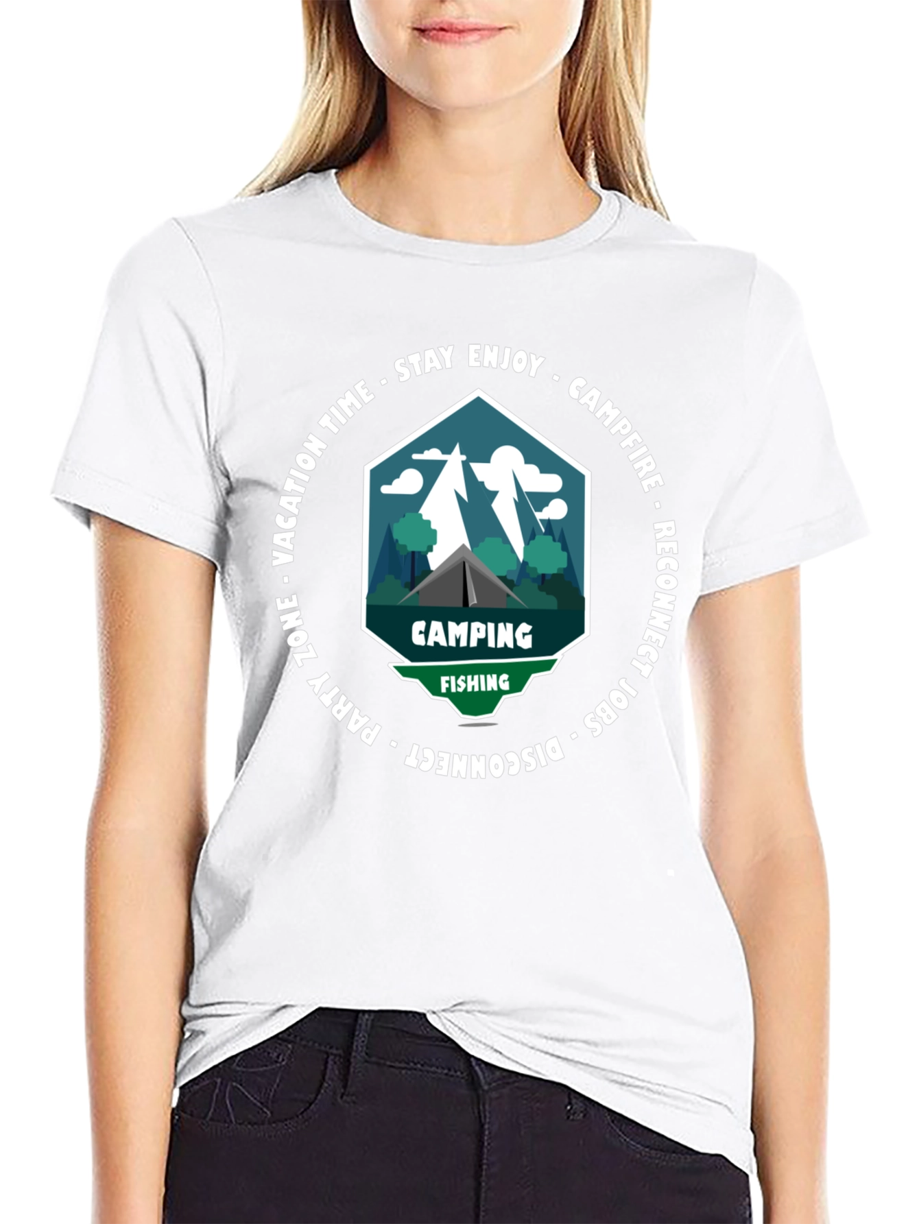 Camping & Fishing T-Shirt: Disconnect to Reconnect