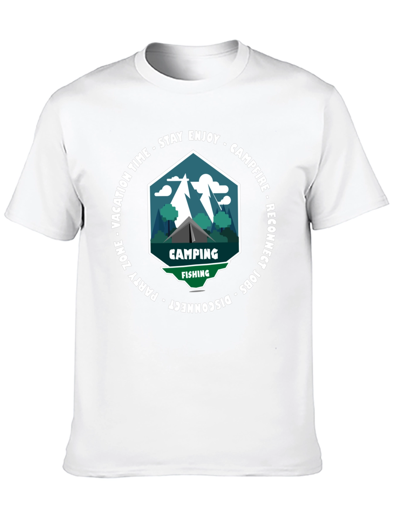 Camping & Fishing T-Shirt: Disconnect to Reconnect
