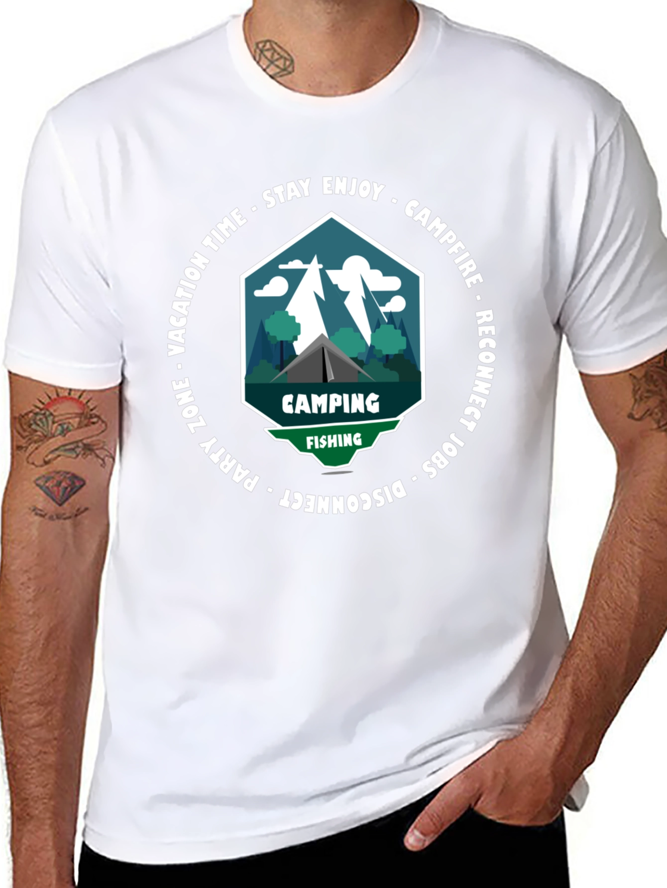 Camping & Fishing T-Shirt: Disconnect to Reconnect