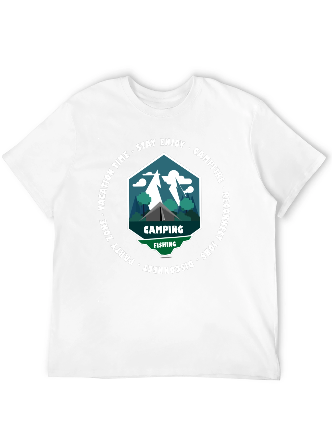 Camping & Fishing T-Shirt: Disconnect to Reconnect