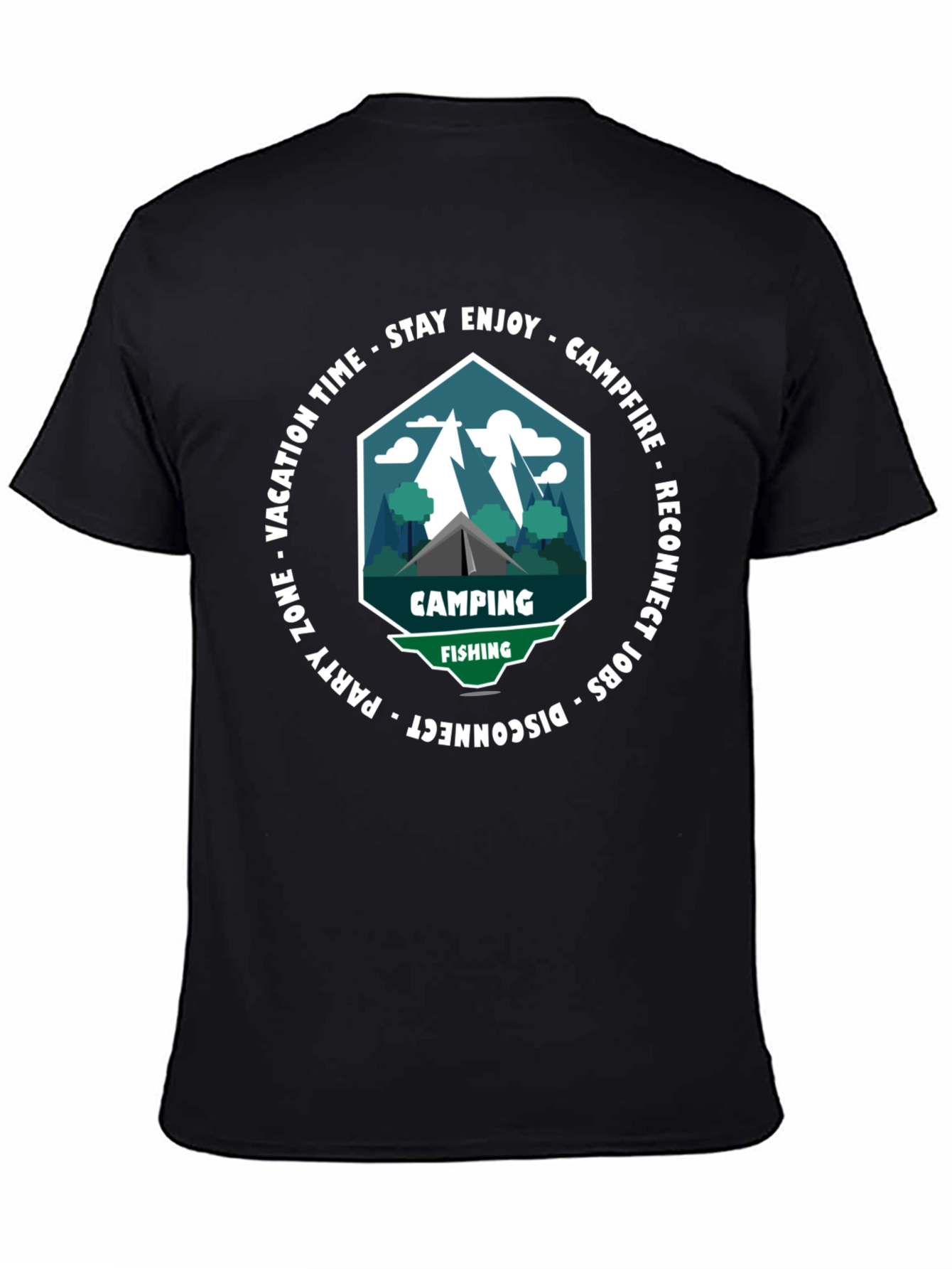 Camping & Fishing T-Shirt: Disconnect to Reconnect
