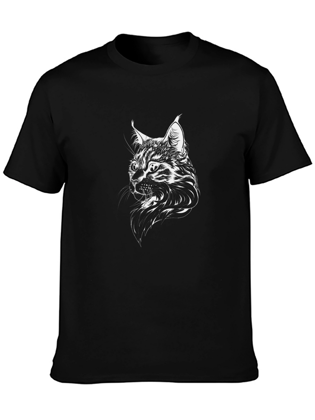 Black Cat Graphic Tee - Unique Design