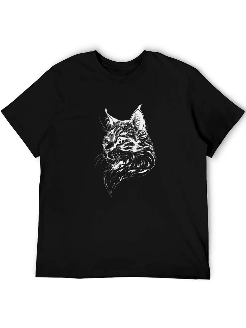 Black Cat Graphic Tee - Unique Design