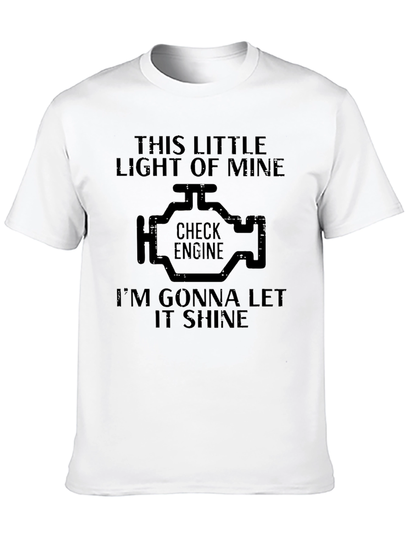 Check Engine Light T-Shirt - Funny Car Mechanic Tee