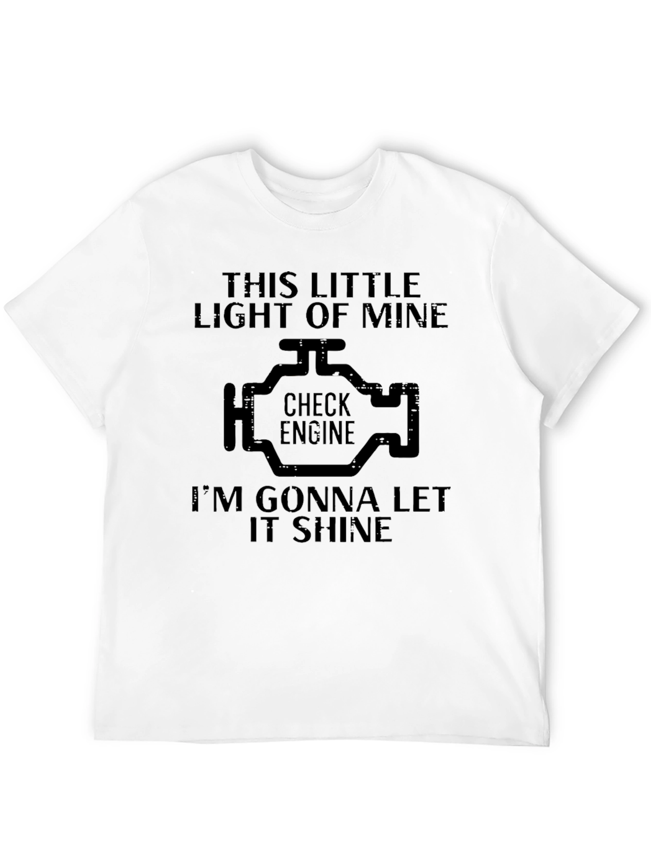 Check Engine Light T-Shirt - Funny Car Mechanic Tee