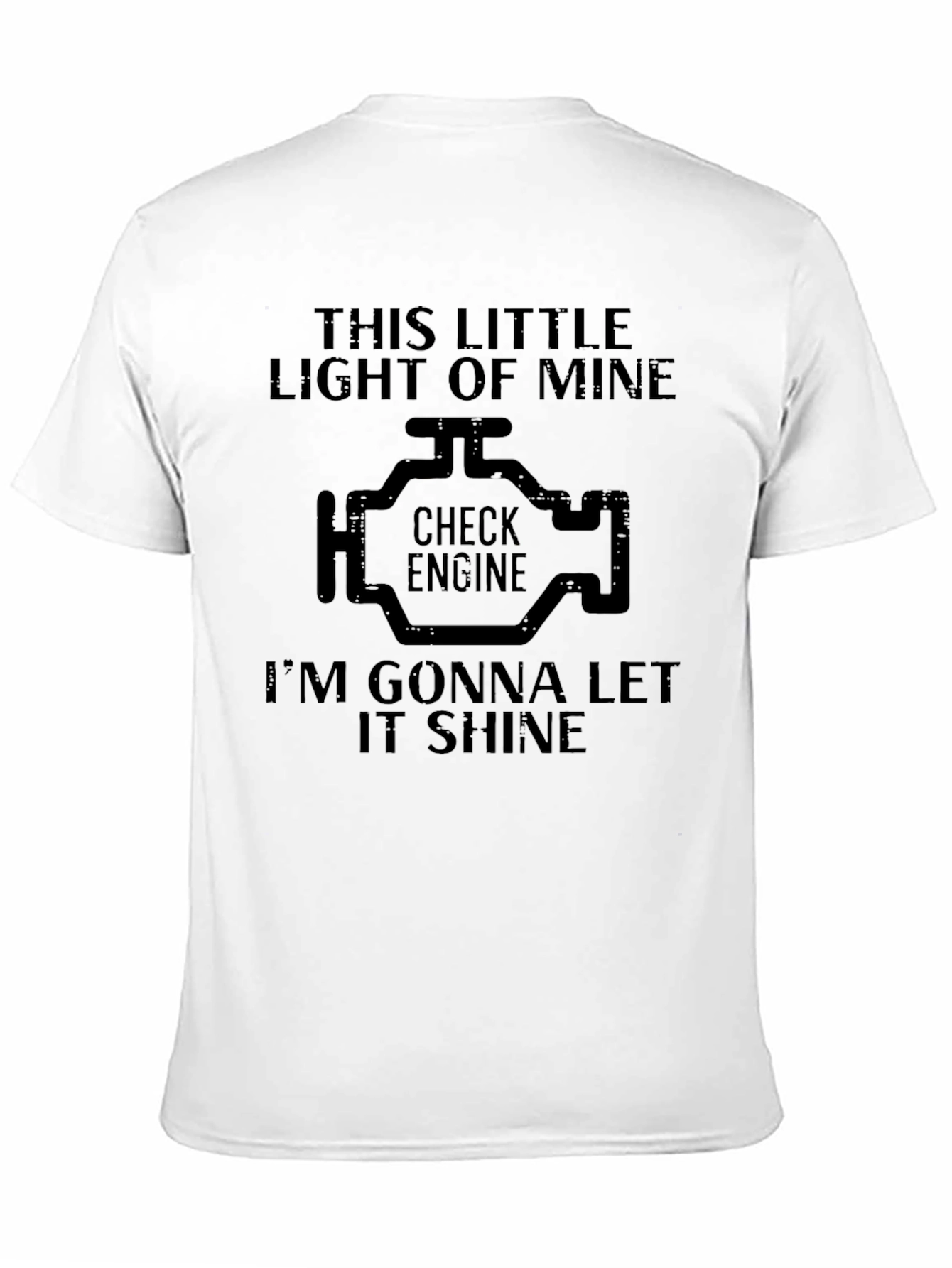 Check Engine Light T-Shirt - Funny Car Mechanic Tee