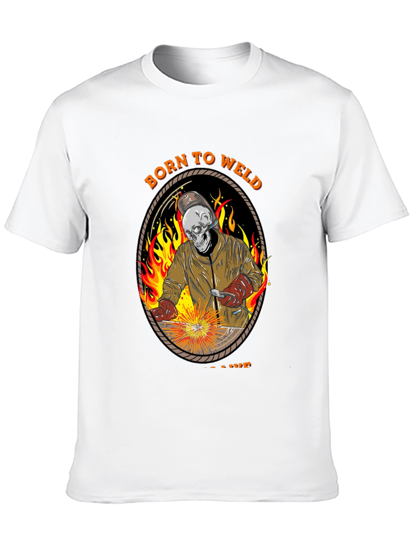 Born To Weld T-Shirt - Skull Welder Graphic