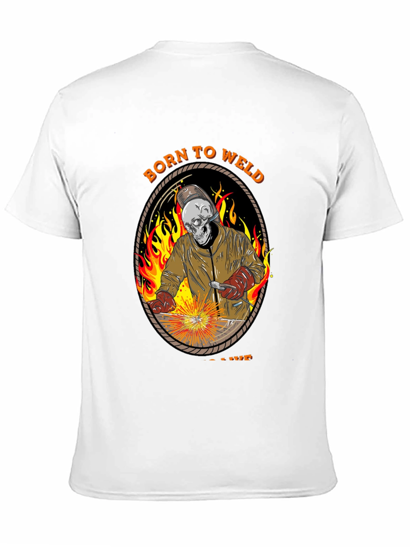 Born To Weld T-Shirt - Skull Welder Graphic