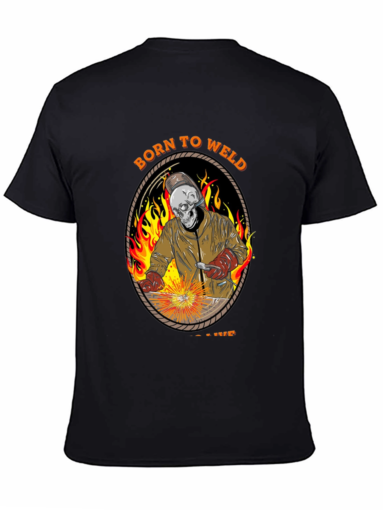 Born To Weld T-Shirt - Skull Welder Graphic