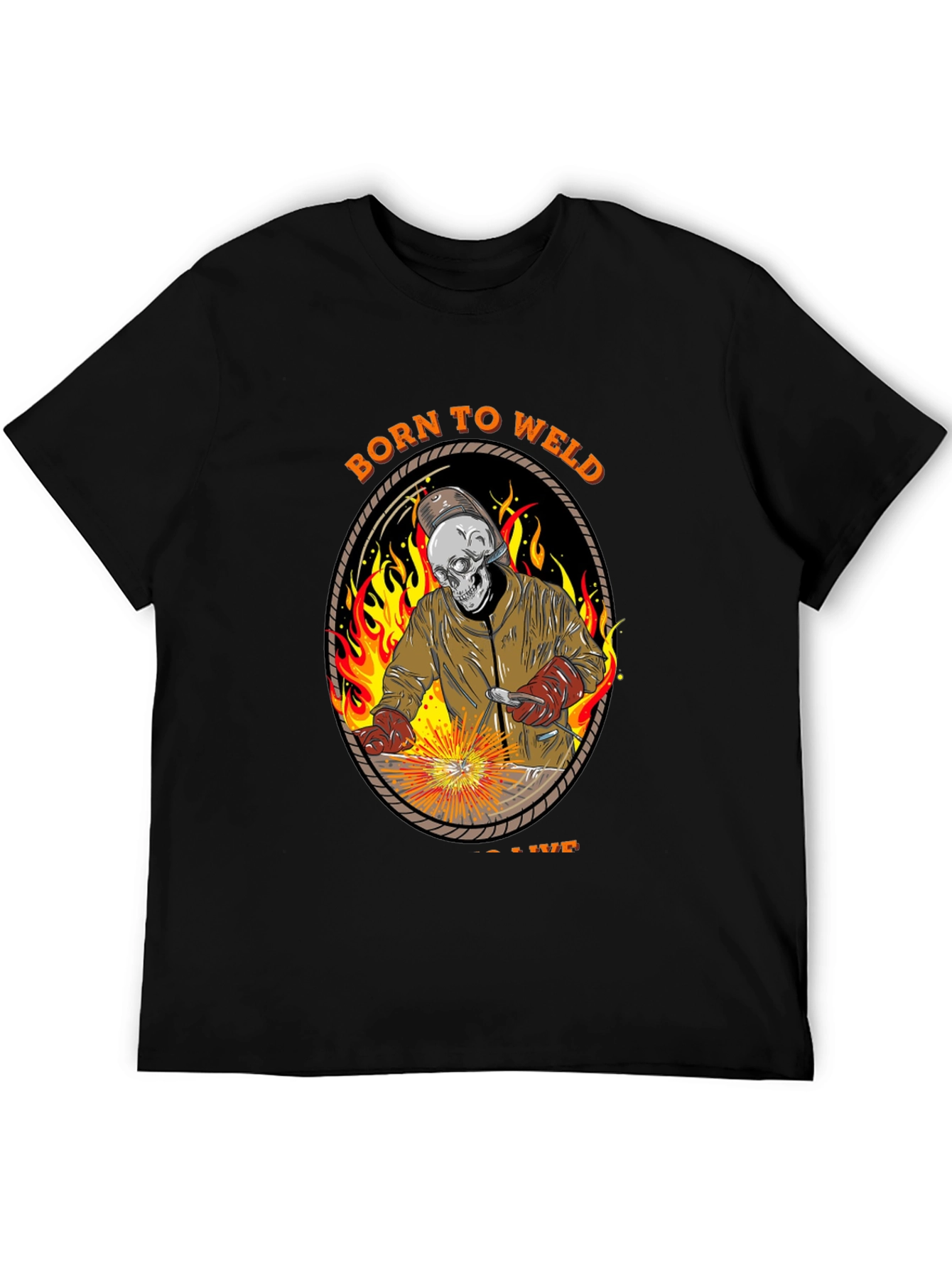 Born To Weld T-Shirt - Skull Welder Graphic