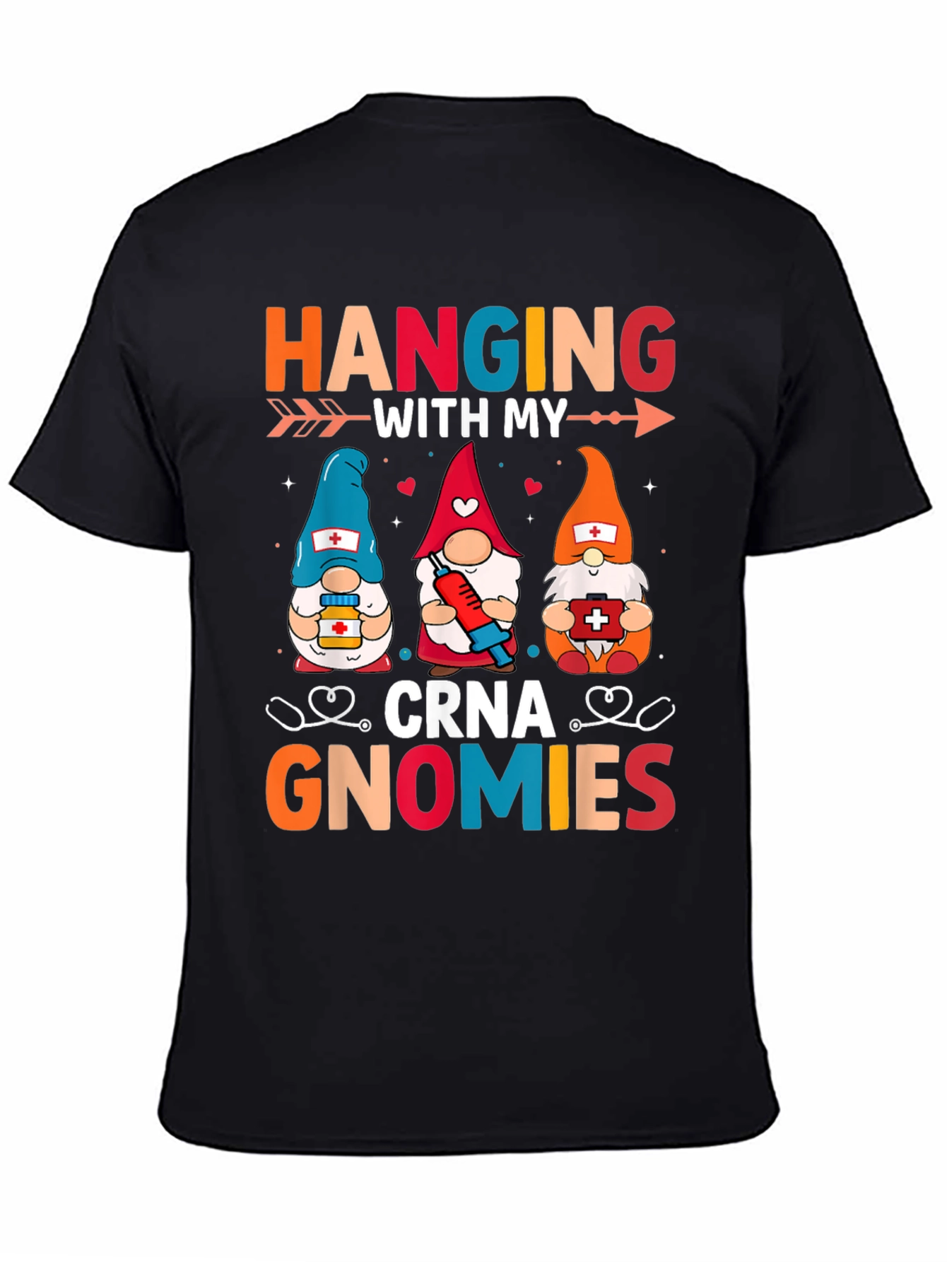 CRNA Gnomies T-Shirt - Cute Nurse Anesthetist Tee