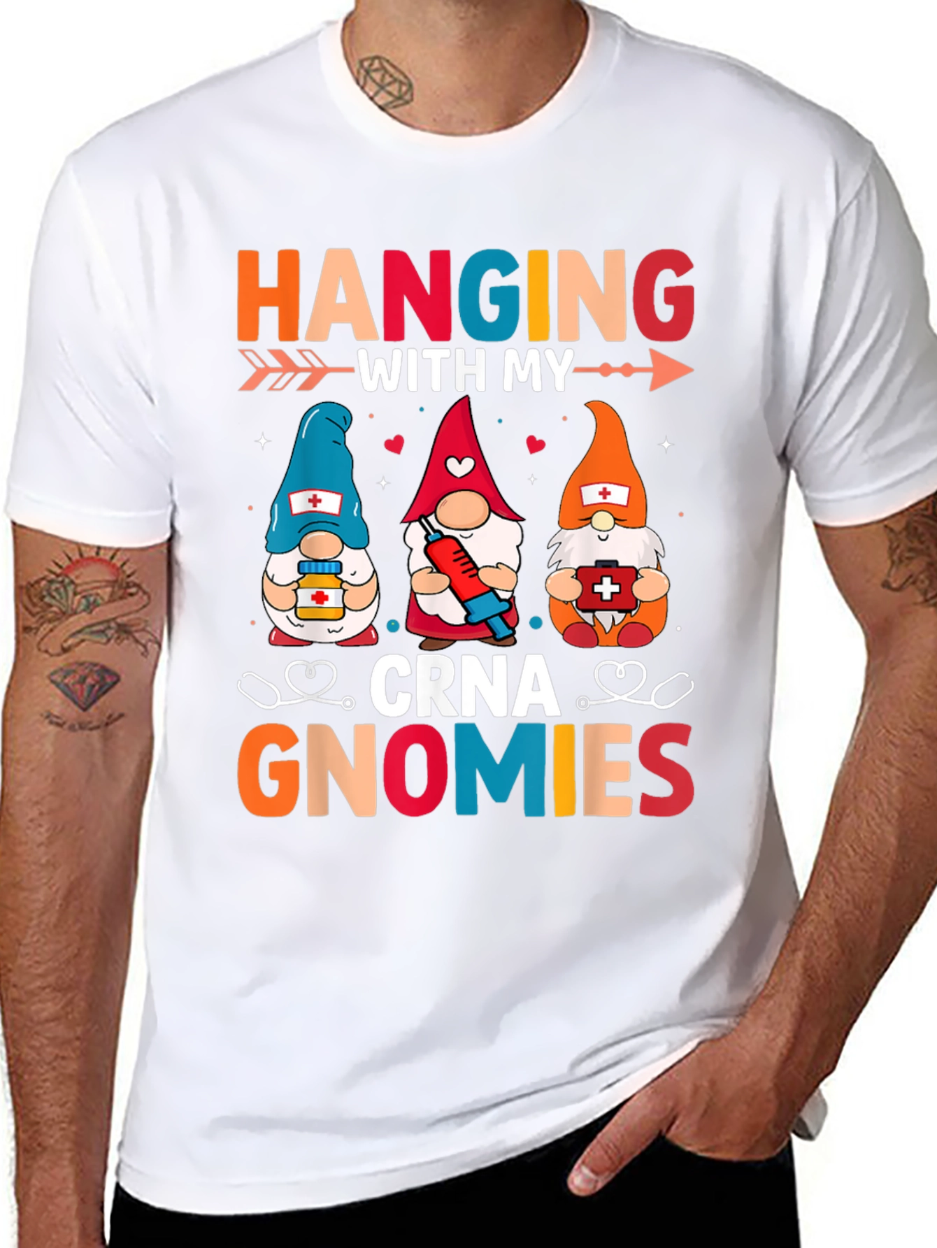 CRNA Gnomies T-Shirt - Cute Nurse Anesthetist Tee
