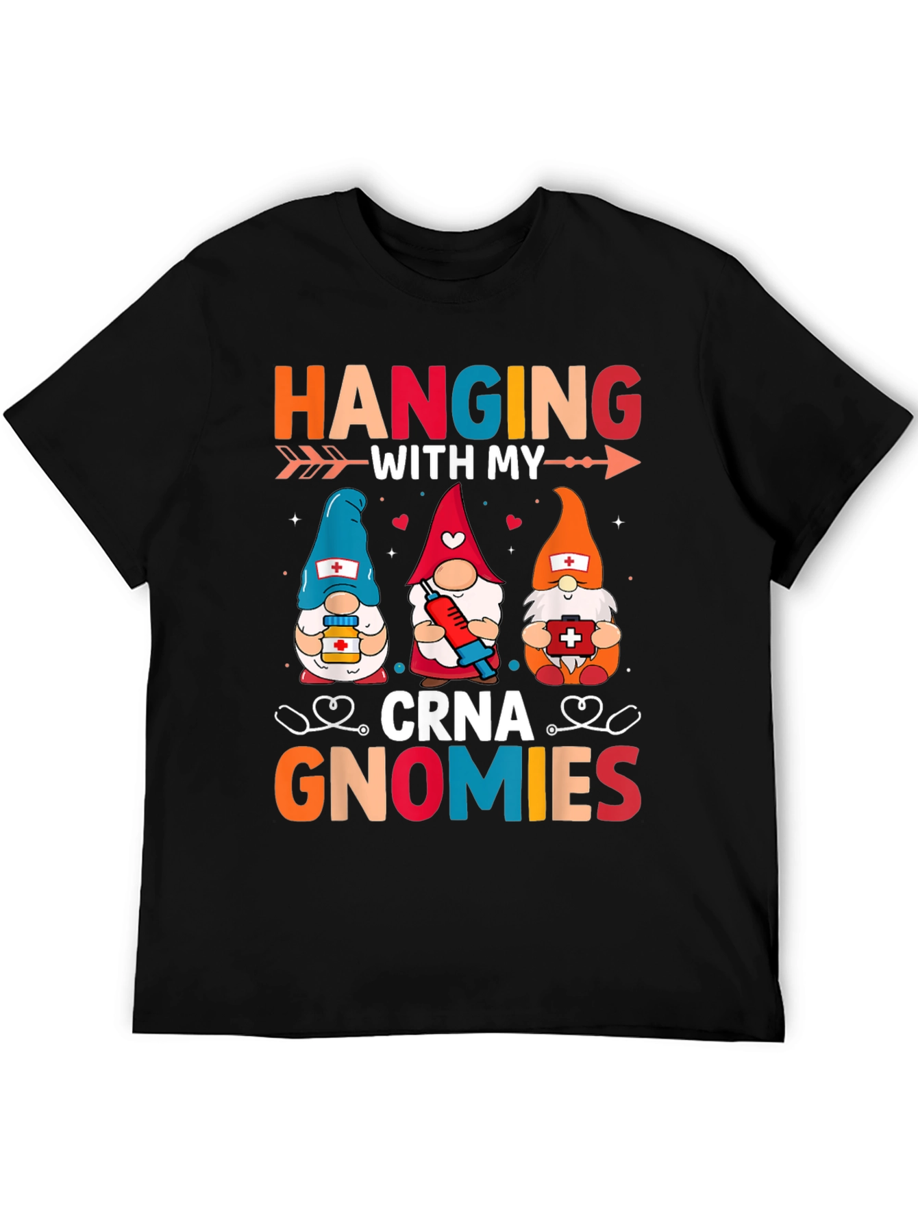 CRNA Gnomies T-Shirt - Cute Nurse Anesthetist Tee