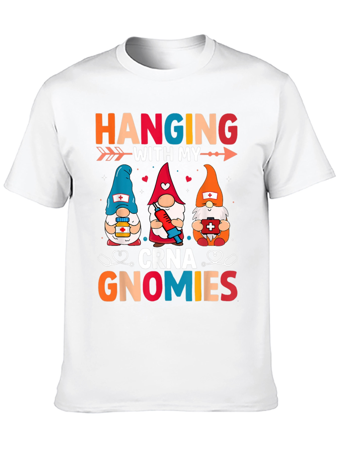 CRNA Gnomies T-Shirt - Cute Nurse Anesthetist Tee
