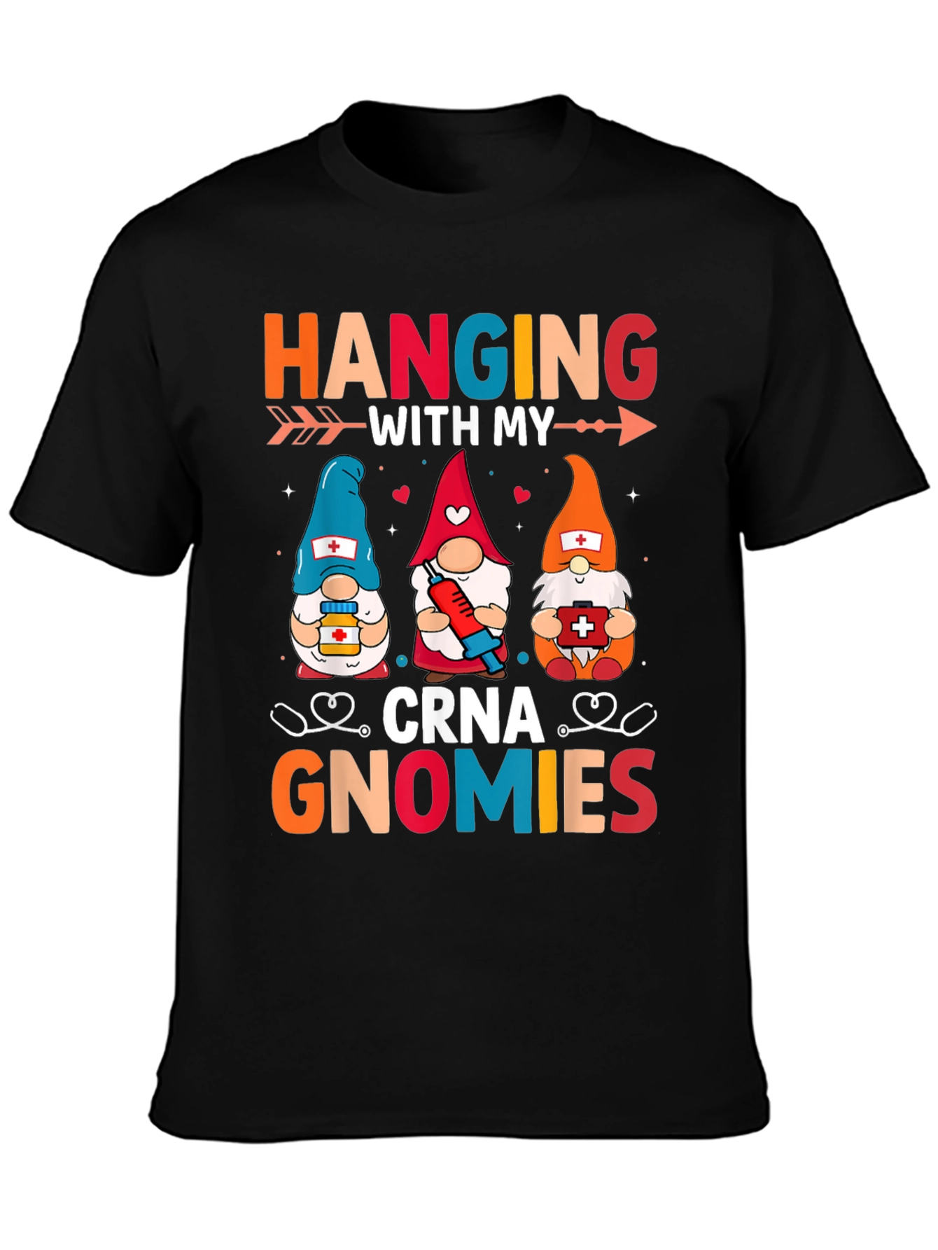 CRNA Gnomies T-Shirt - Cute Nurse Anesthetist Tee
