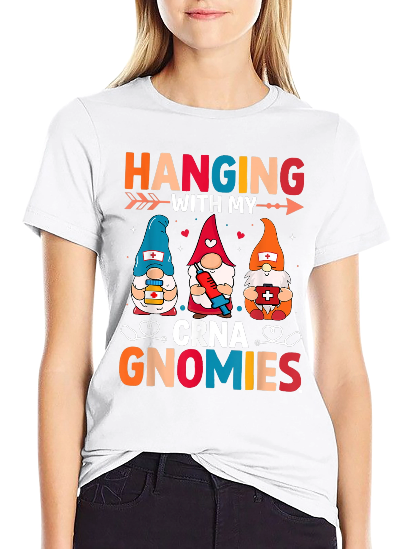 CRNA Gnomies T-Shirt - Cute Nurse Anesthetist Tee