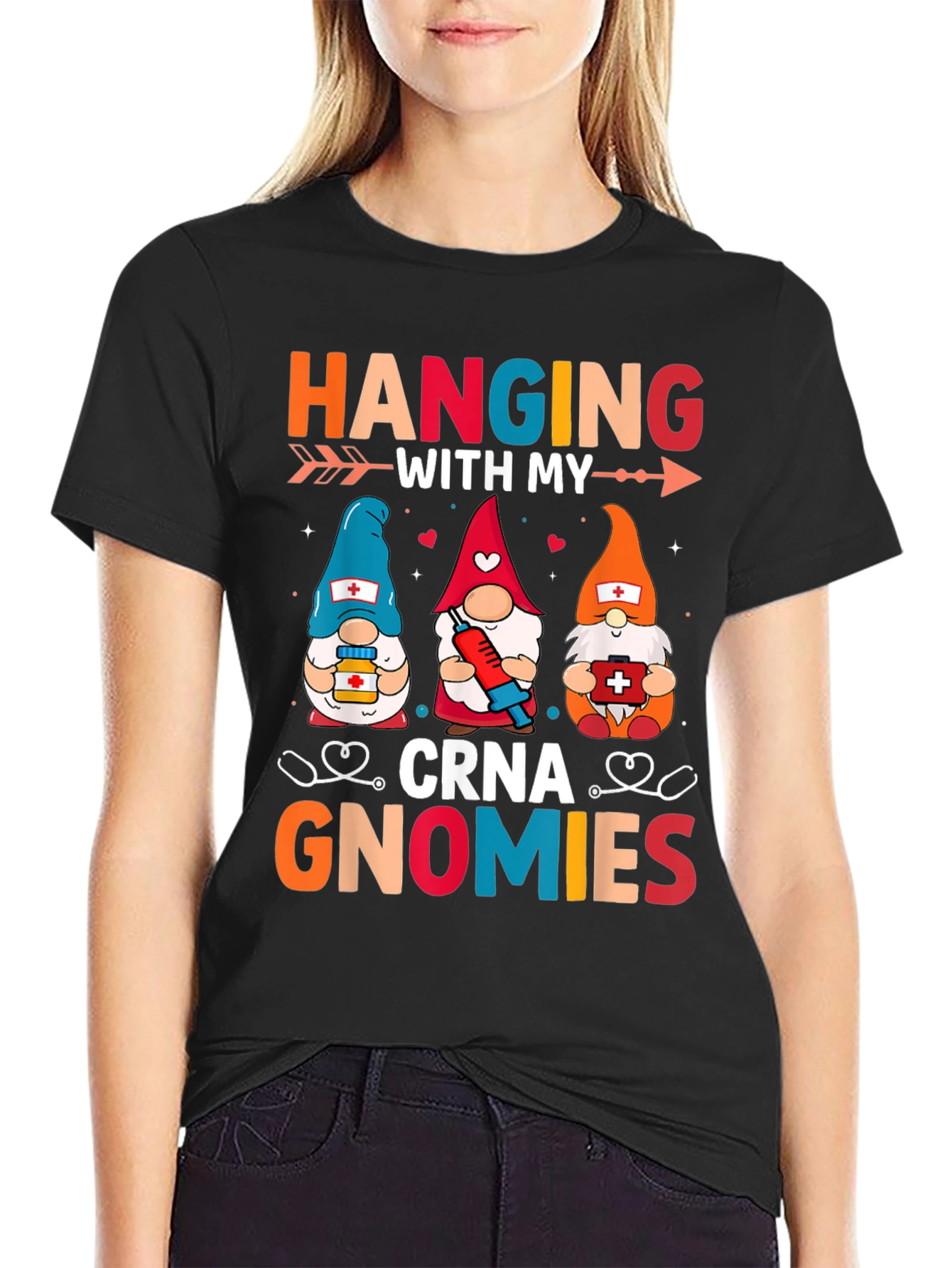 CRNA Gnomies T-Shirt - Cute Nurse Anesthetist Tee