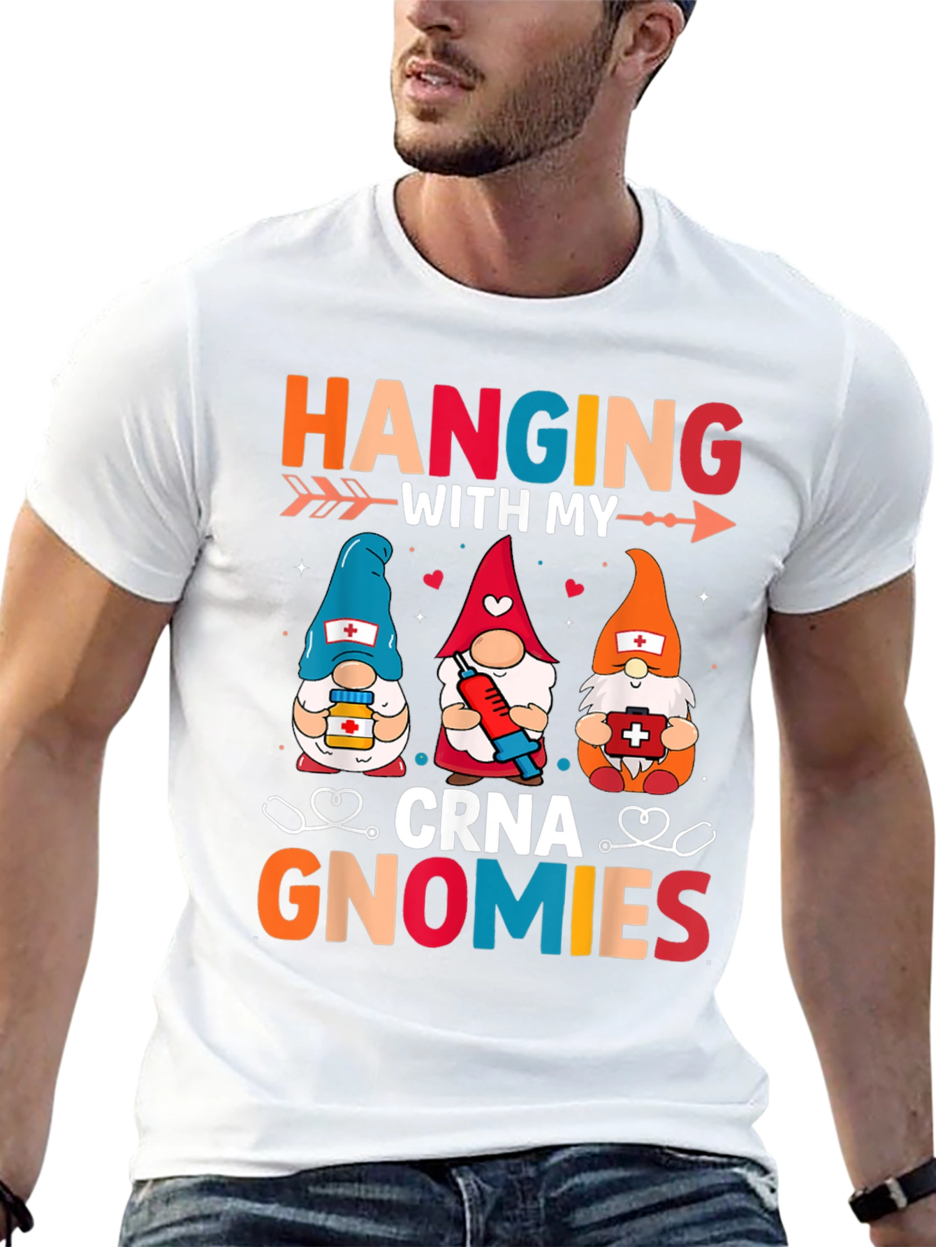 CRNA Gnomies T-Shirt - Cute Nurse Anesthetist Tee
