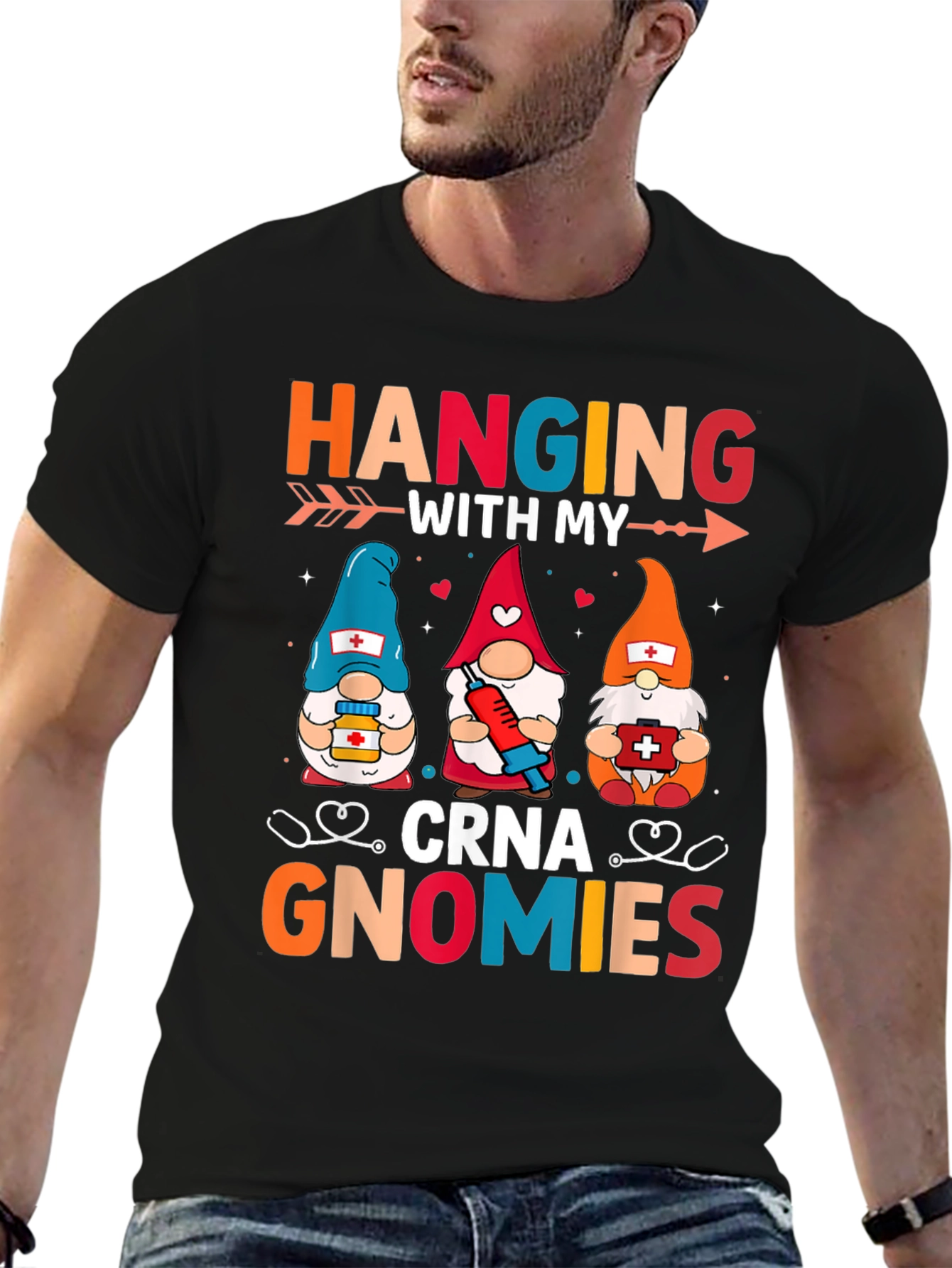 CRNA Gnomies T-Shirt - Cute Nurse Anesthetist Tee