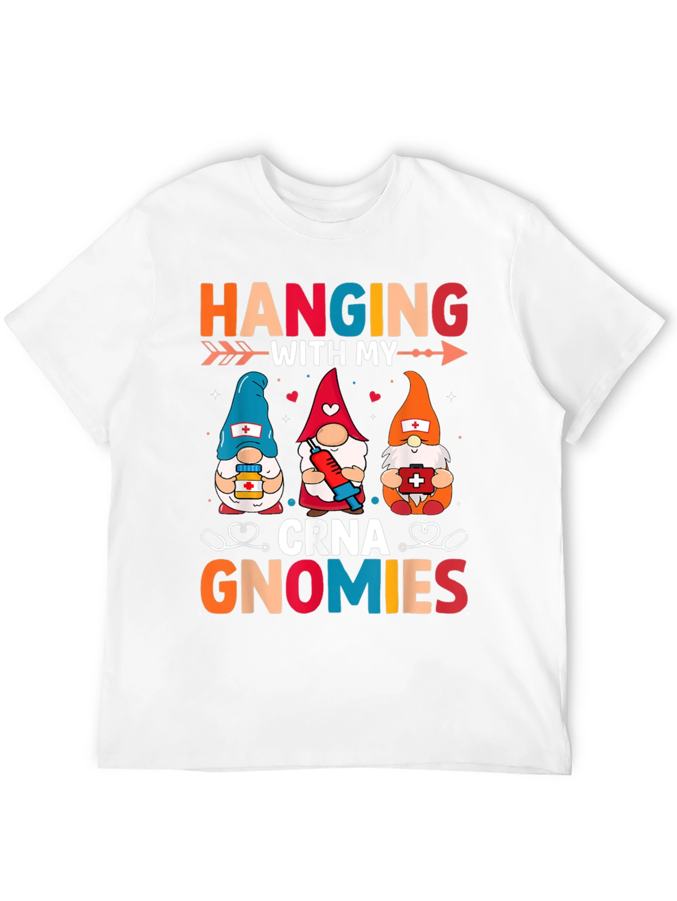 CRNA Gnomies T-Shirt - Cute Nurse Anesthetist Tee