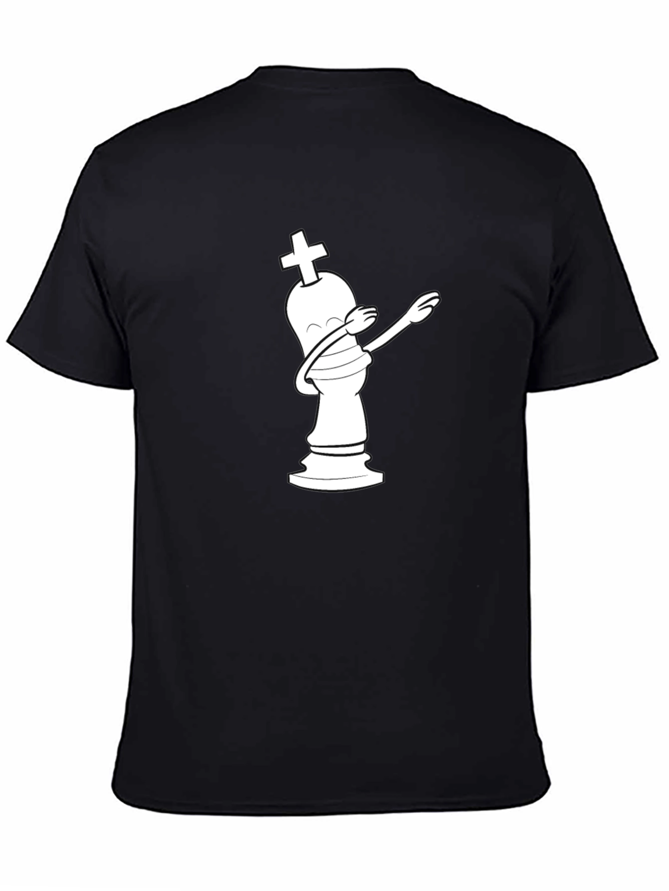 Dabbing Chess King Graphic Tee - Black Cotton T-Shirt