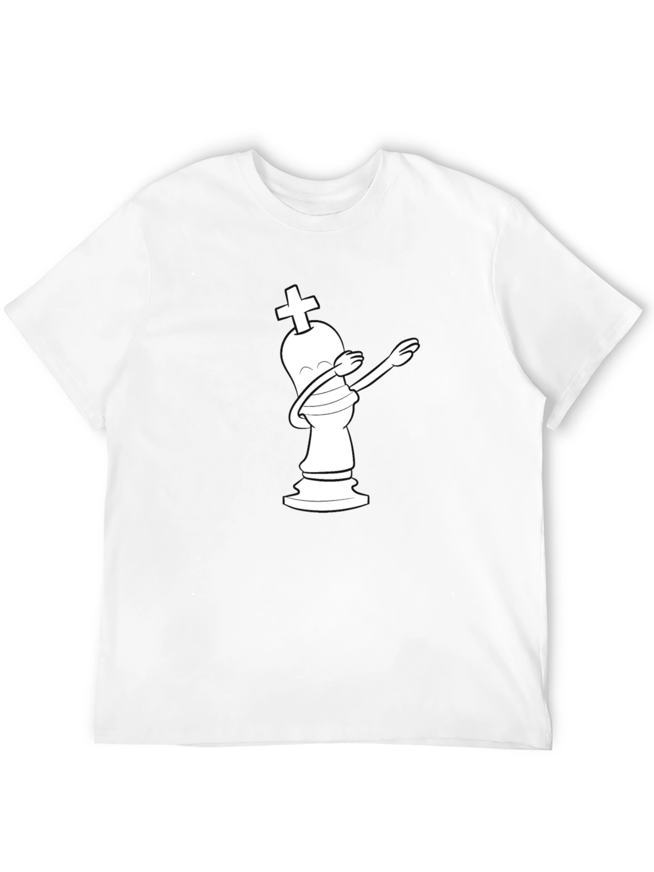 Dabbing Chess King Graphic Tee - Black Cotton T-Shirt