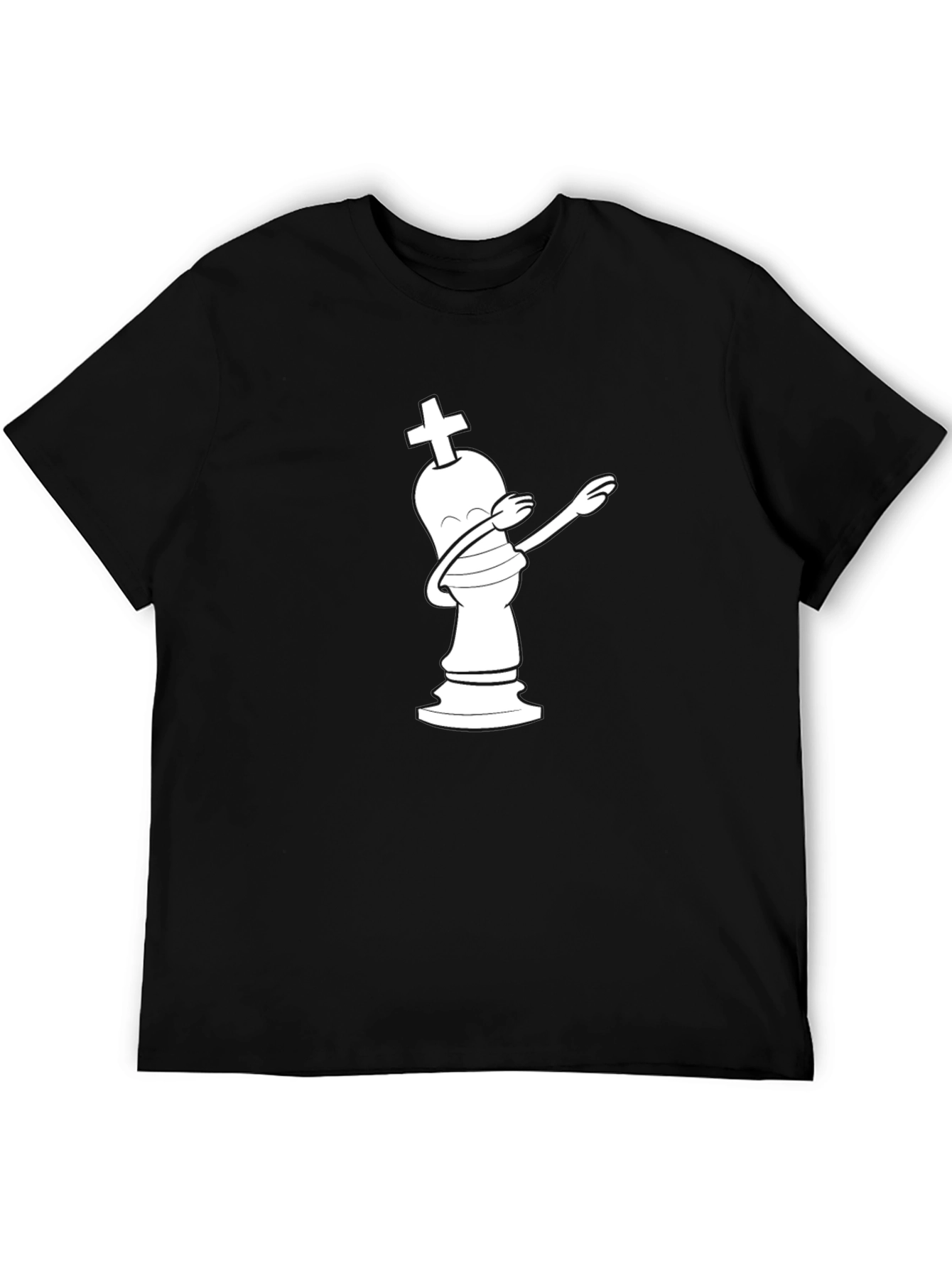 Dabbing Chess King Graphic Tee - Black Cotton T-Shirt