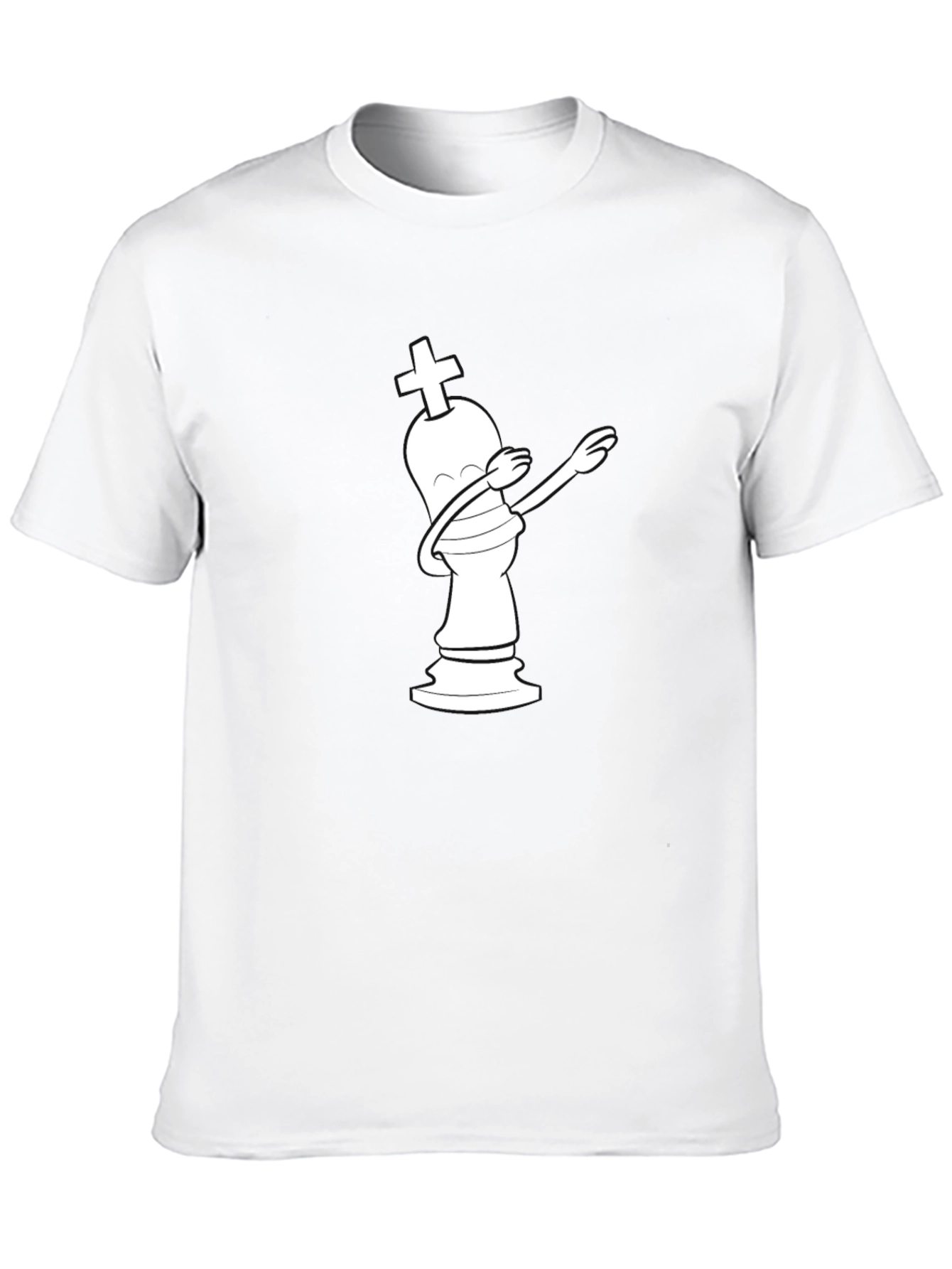 Dabbing Chess King Graphic Tee - Black Cotton T-Shirt