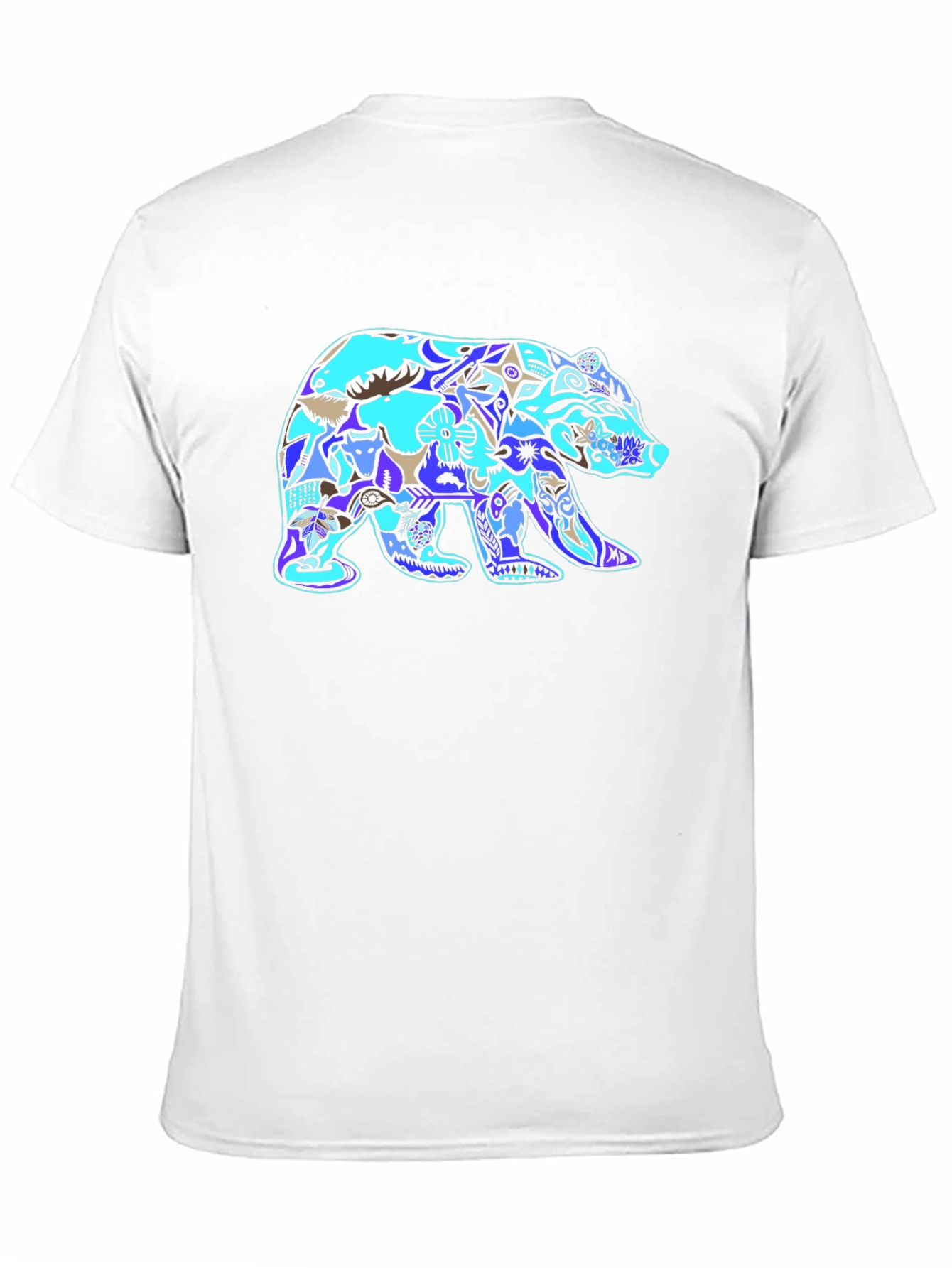 Bear Design Mens Black T-Shirt