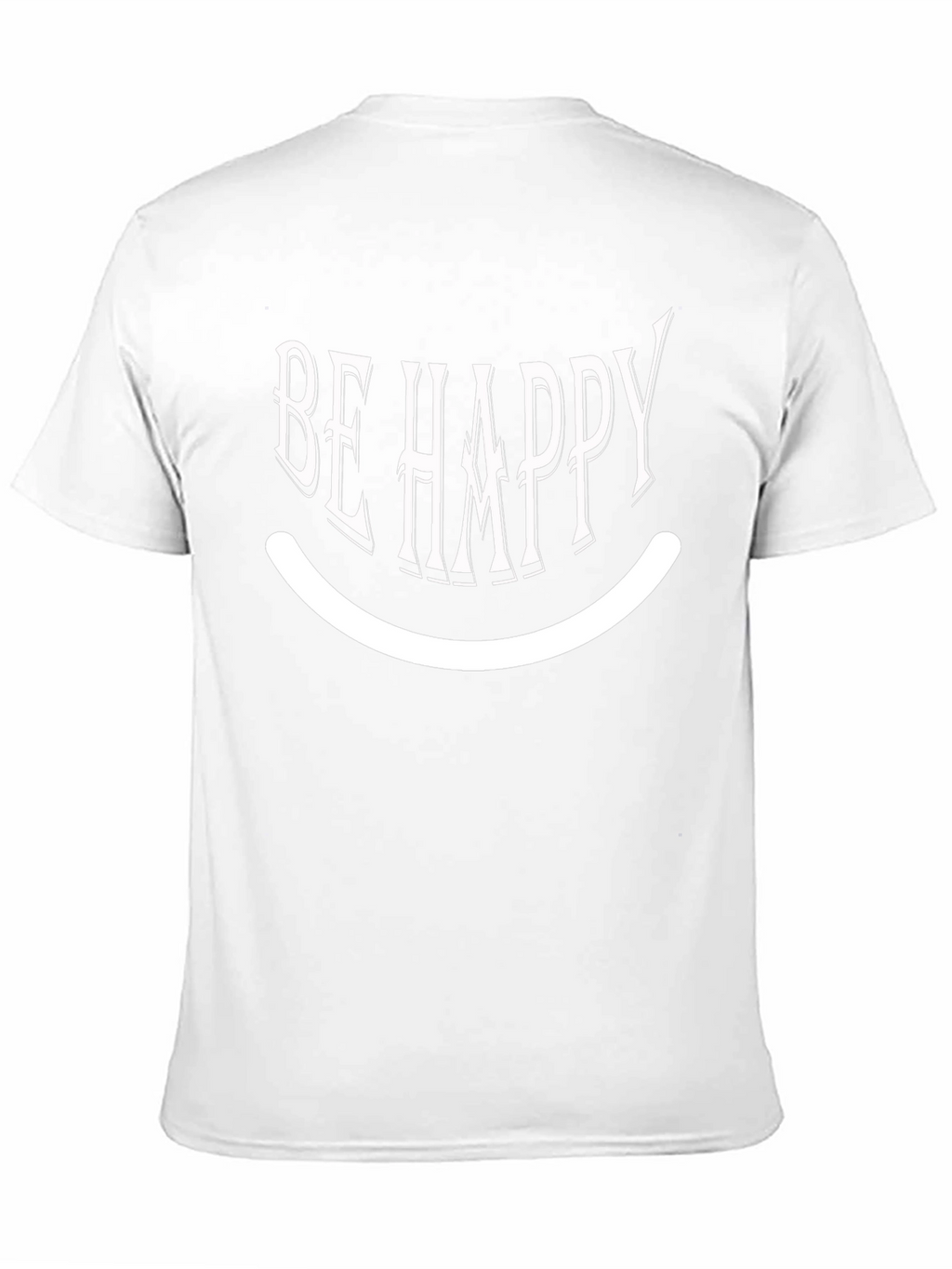 Be Happy Graphic Print Black T-Shirt
