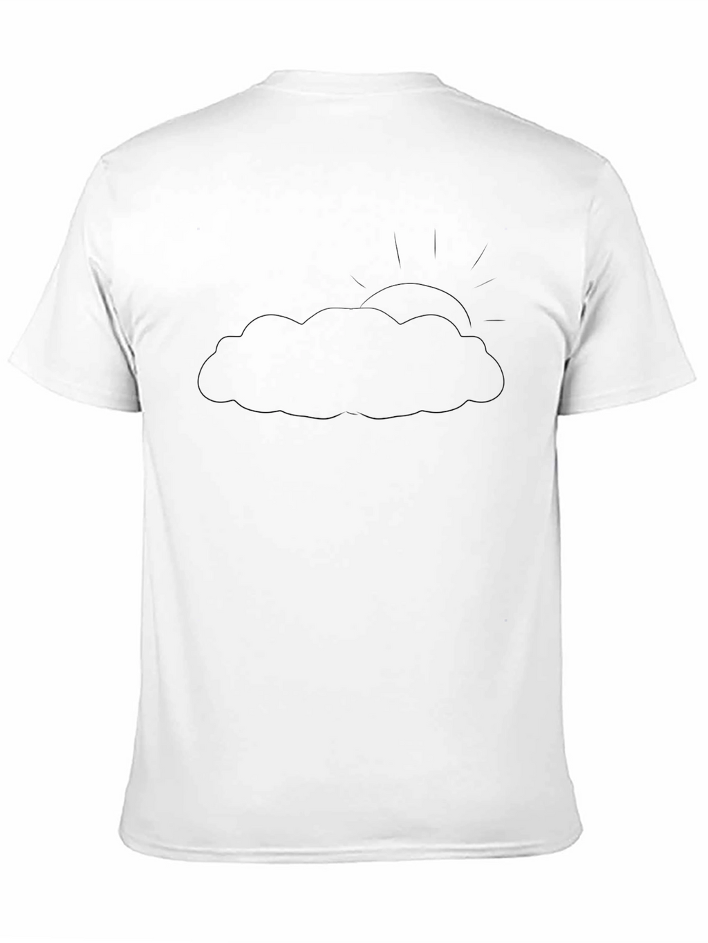 Cloud and Sun Graphic Black T-Shirt